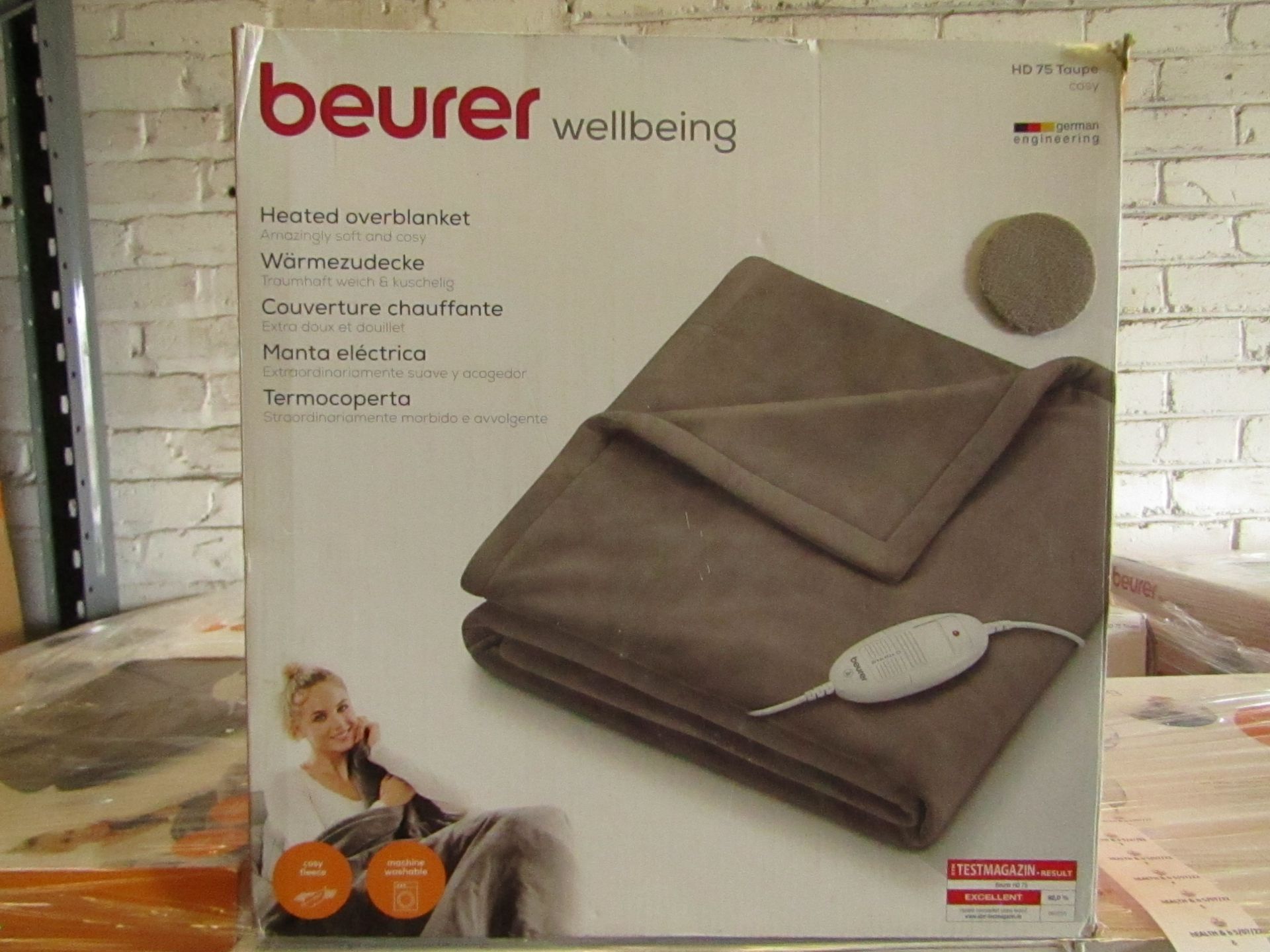 Beurer - Heated Overblanket Soft & Cosy - Colour Taupe HD75 - Looks In Good Condition & Boxed.