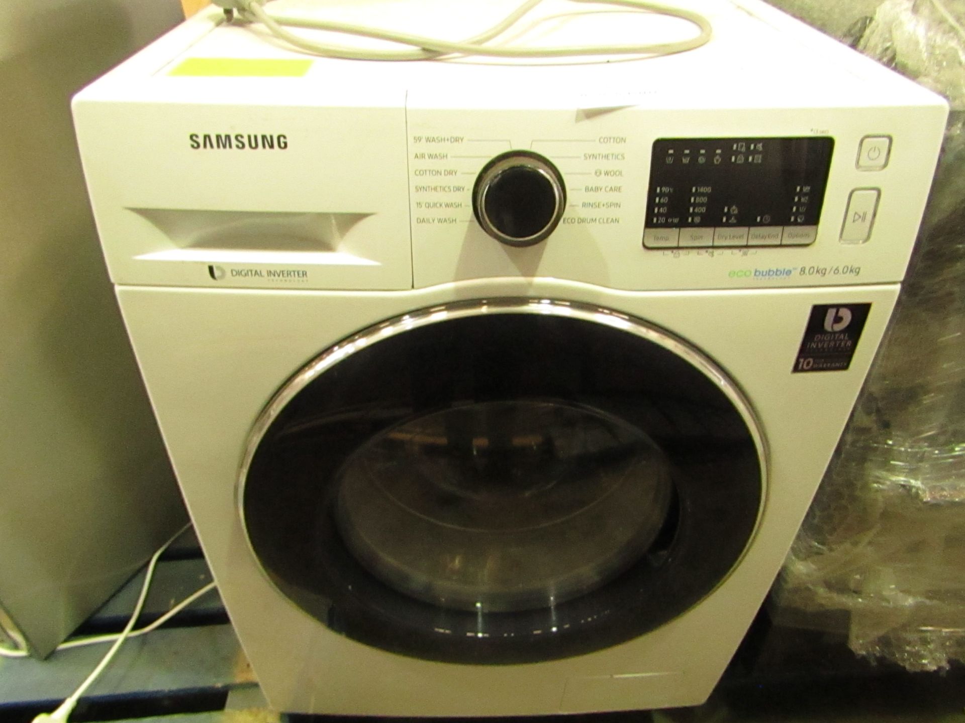 Samsung eco Bubble Washer Dryer, Powers on and makes a noise but the display is not working to be