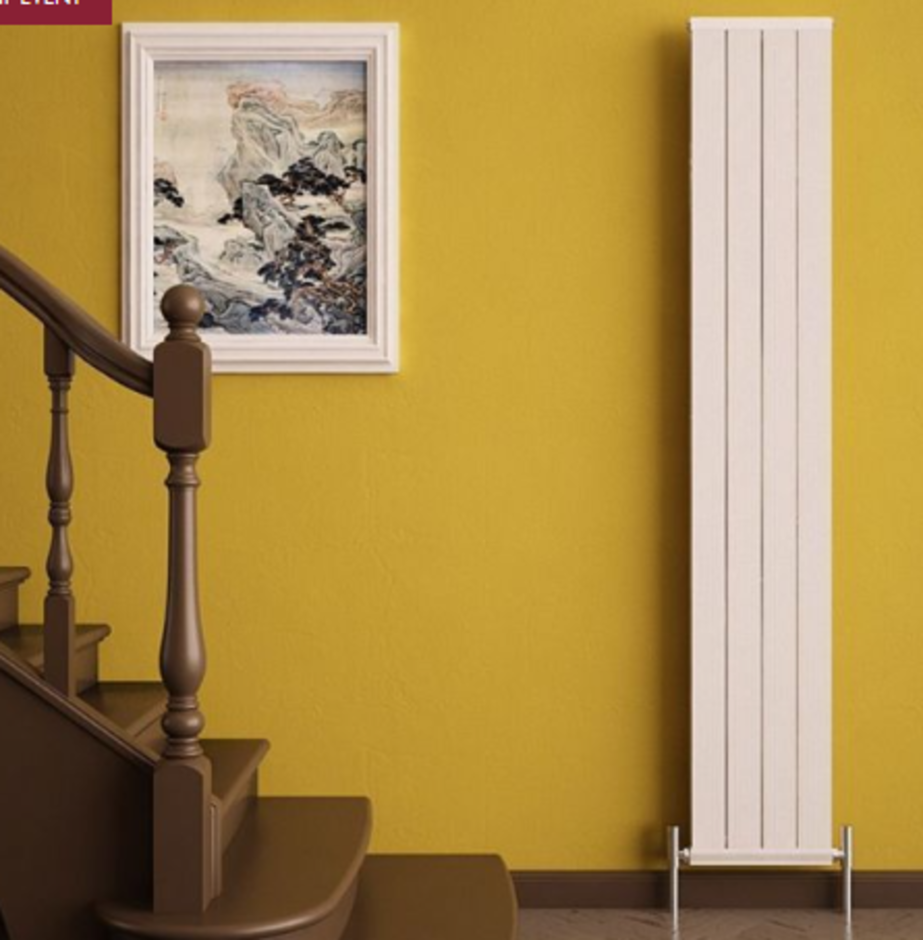 Carisa - Elite Tall Radiator - White - 1800x295mm - Looks In Good Condition & Boxed. - Image 2 of 2