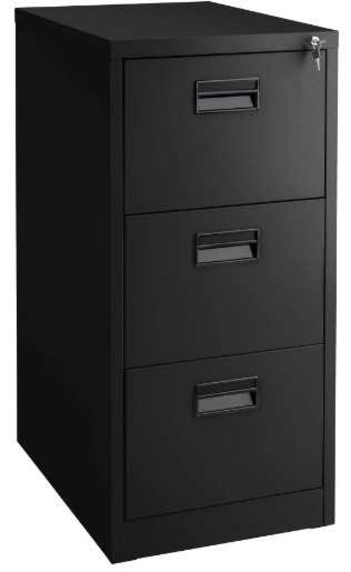 VAT Tectake - Filing Cabinet with 3 Shelves 62.4 x 46 x 102.8 cm Black - Unchecked & Boxed. RRP