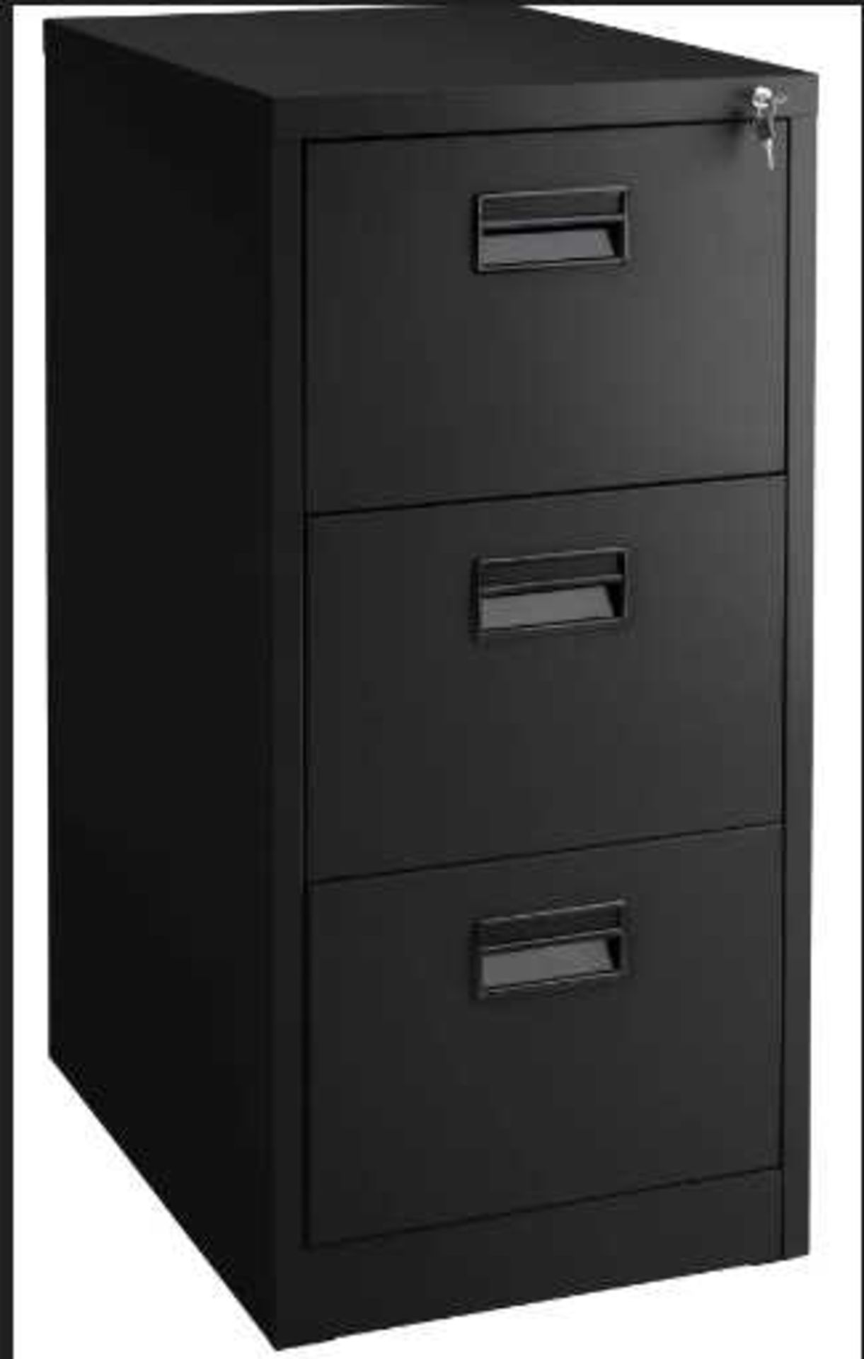 VAT Tectake - Filing Cabinet with 3 Shelves 62.4 x 46 x 102.8 cm Black - Unchecked & Boxed. RRP