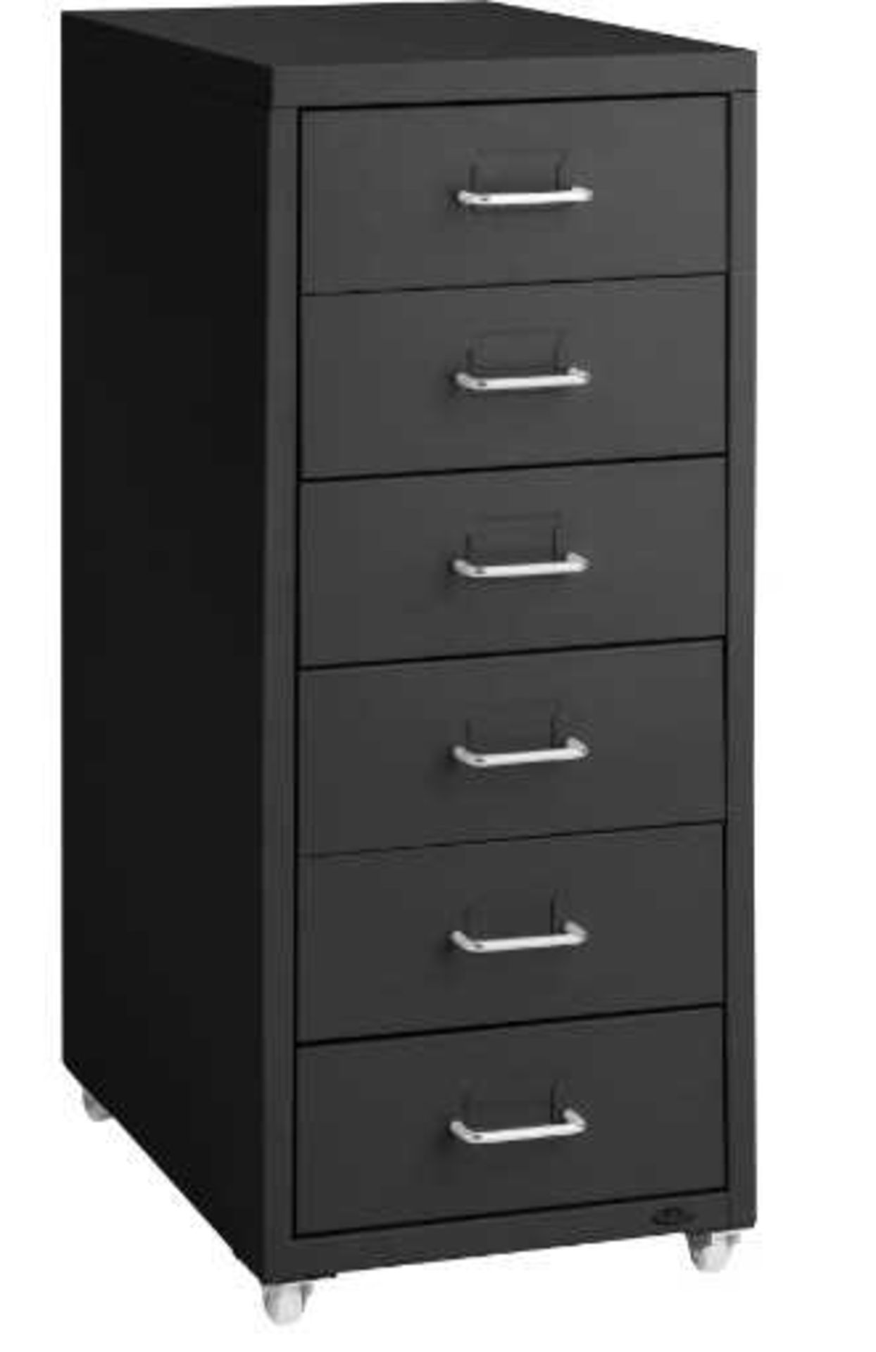 VAT Tectake - Filing Cabinet on Casters - Metal Black - Unchecked & Boxed. RRP œ75.99