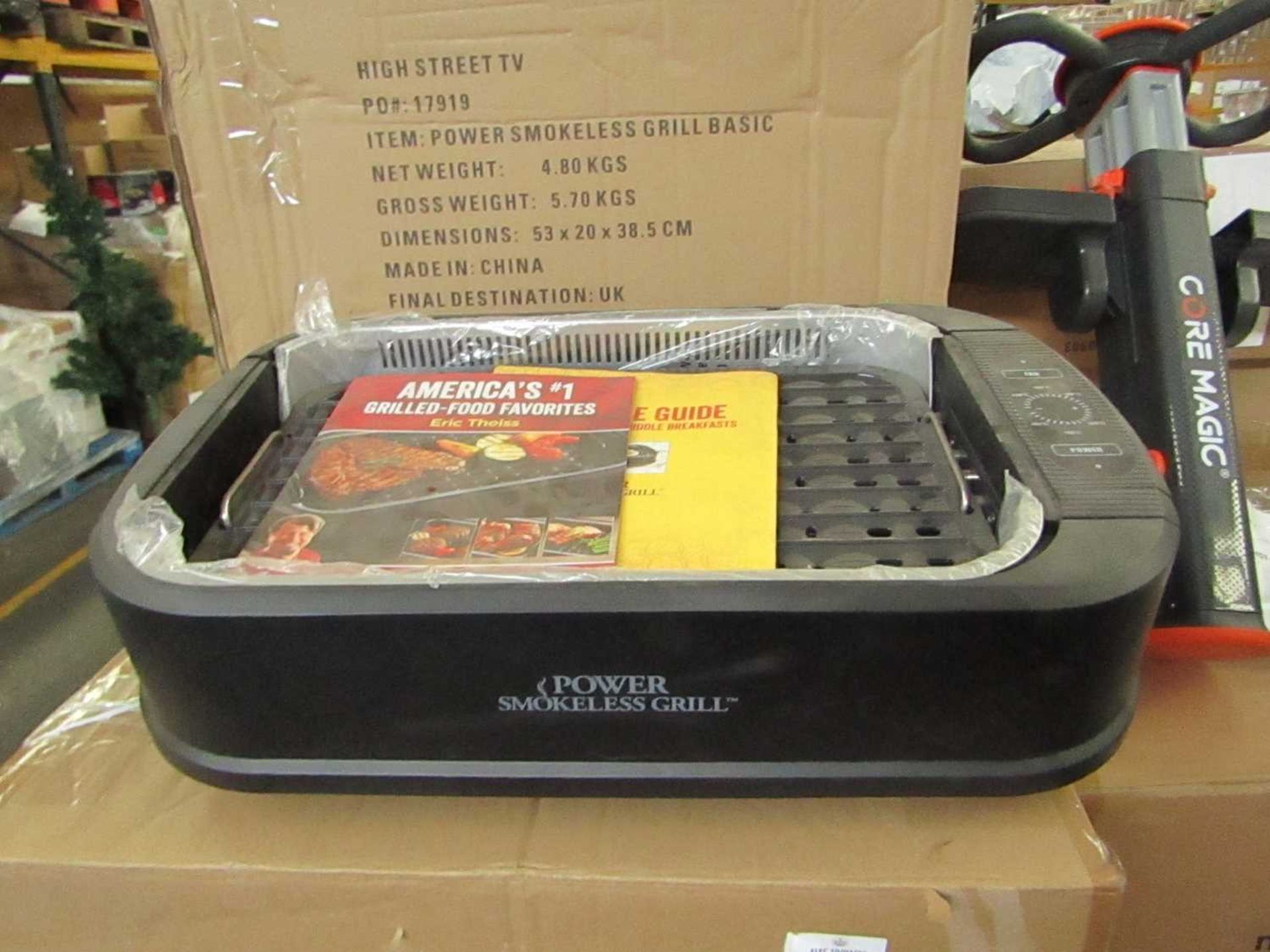 VAT | 1X | POWER SMOKELESS GRILL INDOOR OUTDOOR ELECTRIC BBQ | ITEM HAS BEEN PROFESSIONALLY