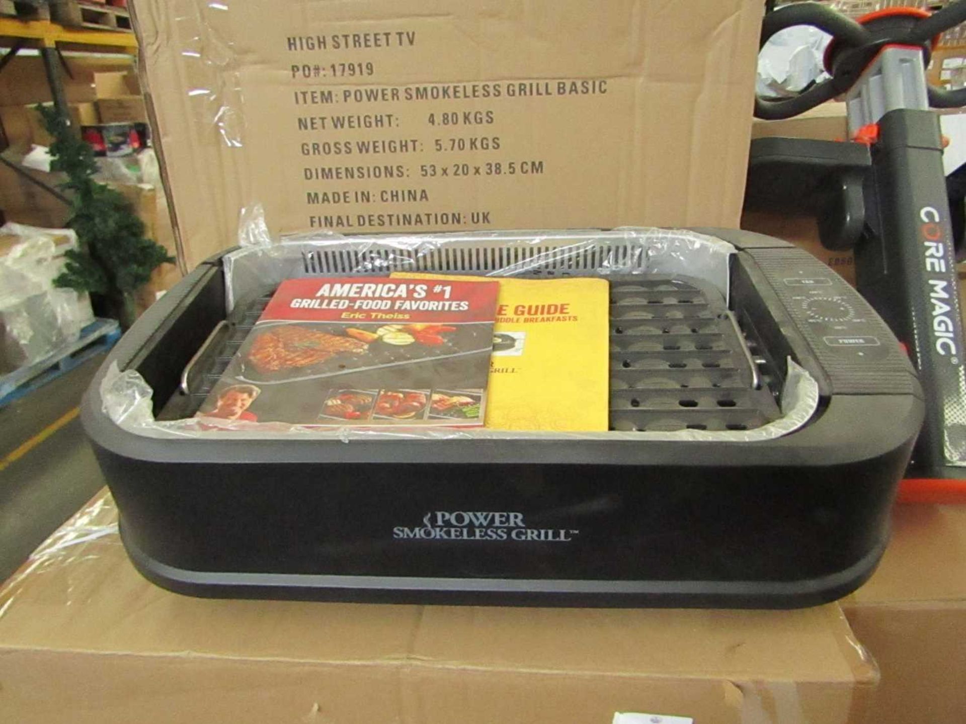 VAT | 1X | POWER SMOKELESS GRILL INDOOR OUTDOOR ELECTRIC BBQ | ITEM HAS BEEN PROFESSIONALLY