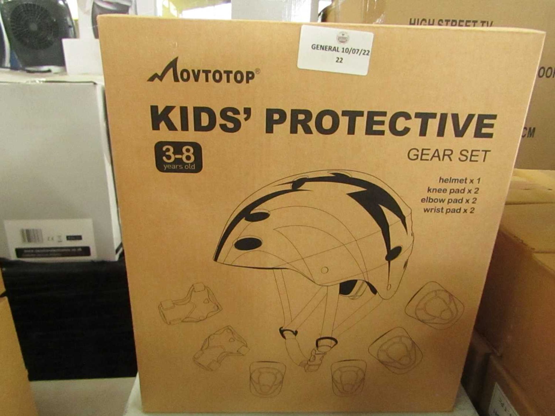 VAT Novtotop - Kid's Protective Gear Set ( Includes : 1x Helmet, 2x Knee Pads, 2x Elbow Pads, 2x