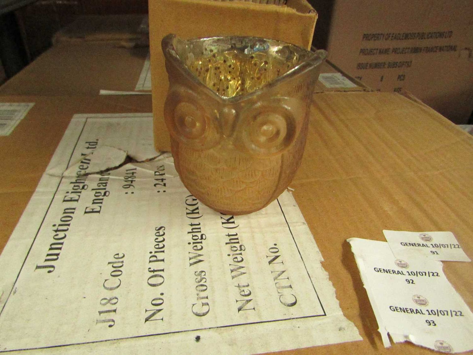 VAT 12x El Twoot - Owl Tealight Candle Holder - New & Boxed.