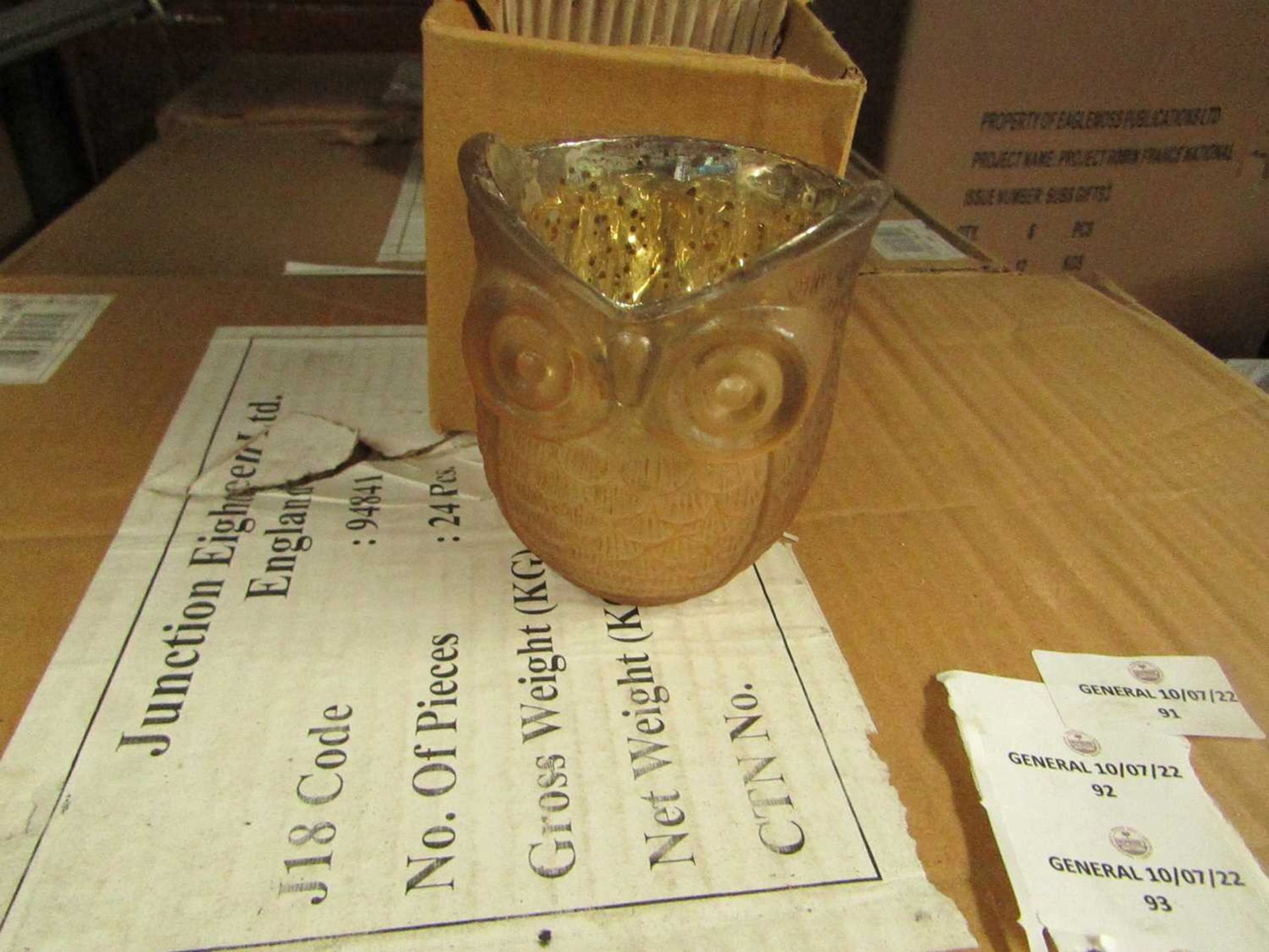 VAT 12x El Twoot - Owl Tealight Candle Holder - New & Boxed.