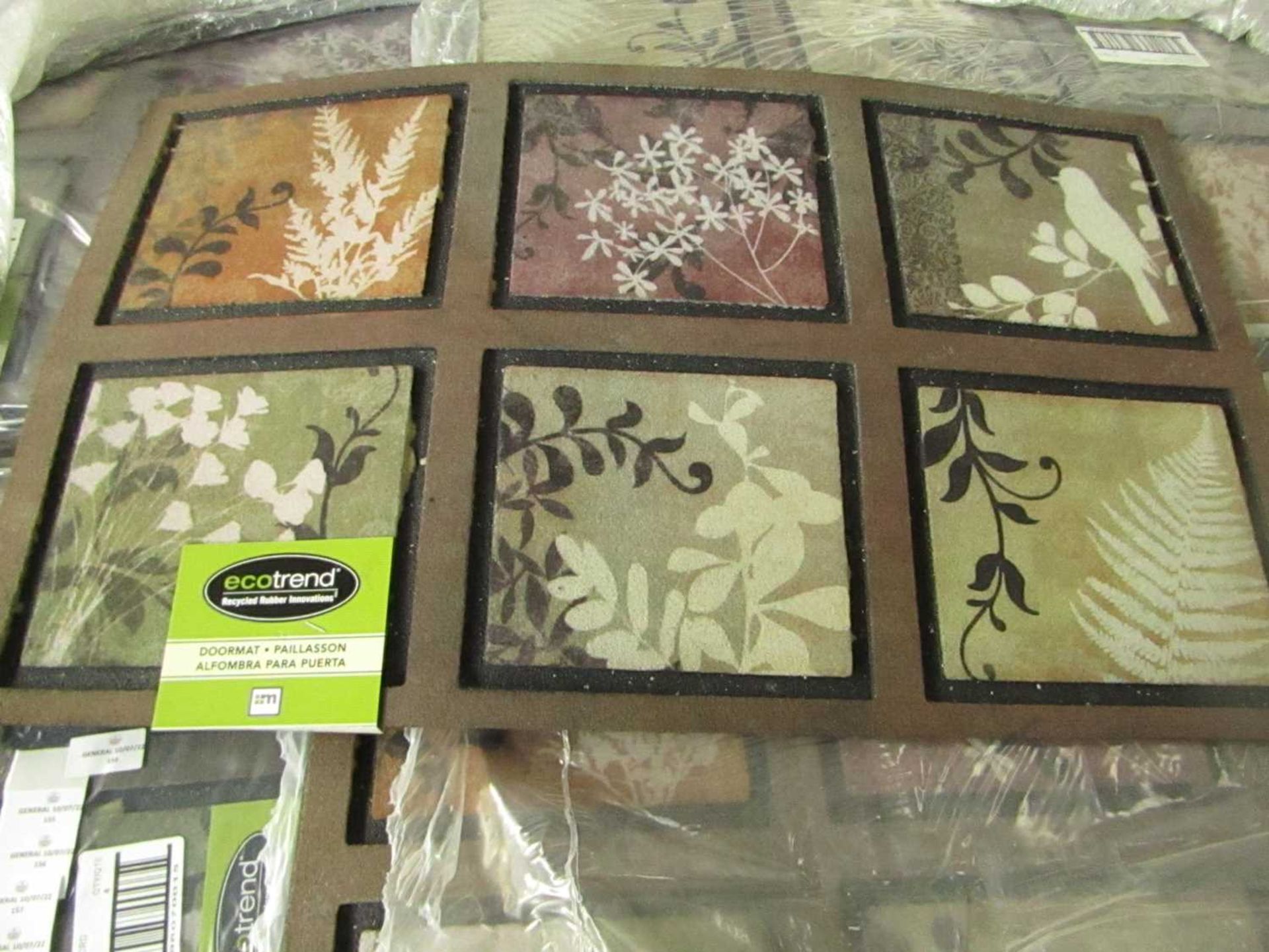 VAT 5x EcoTrend - Floral Fall Door Mat ( 75x45cm ) - Unused, No Packaging.