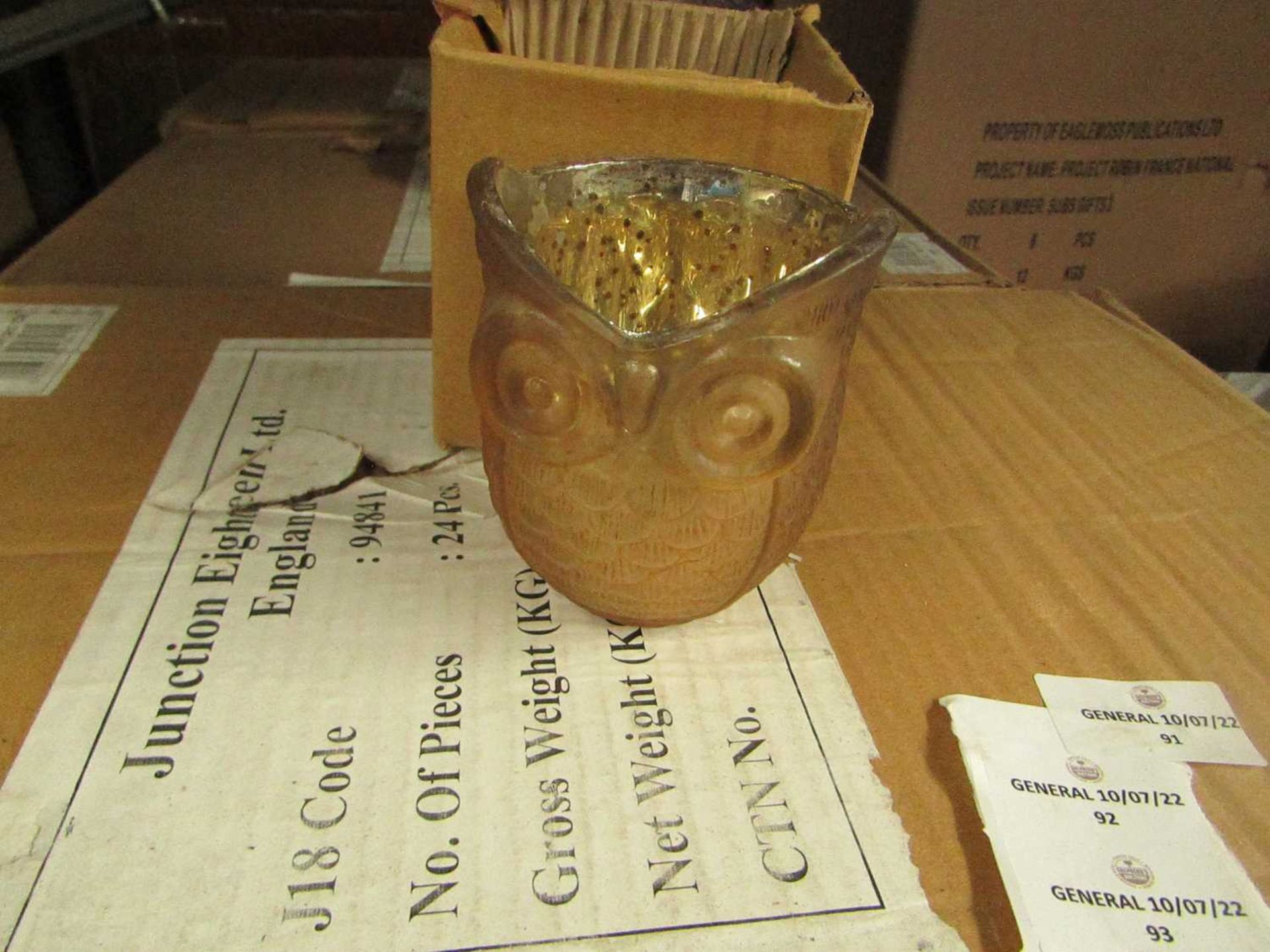 VAT 12x El Twoot - Owl Tealight Candle Holder - New & Boxed.