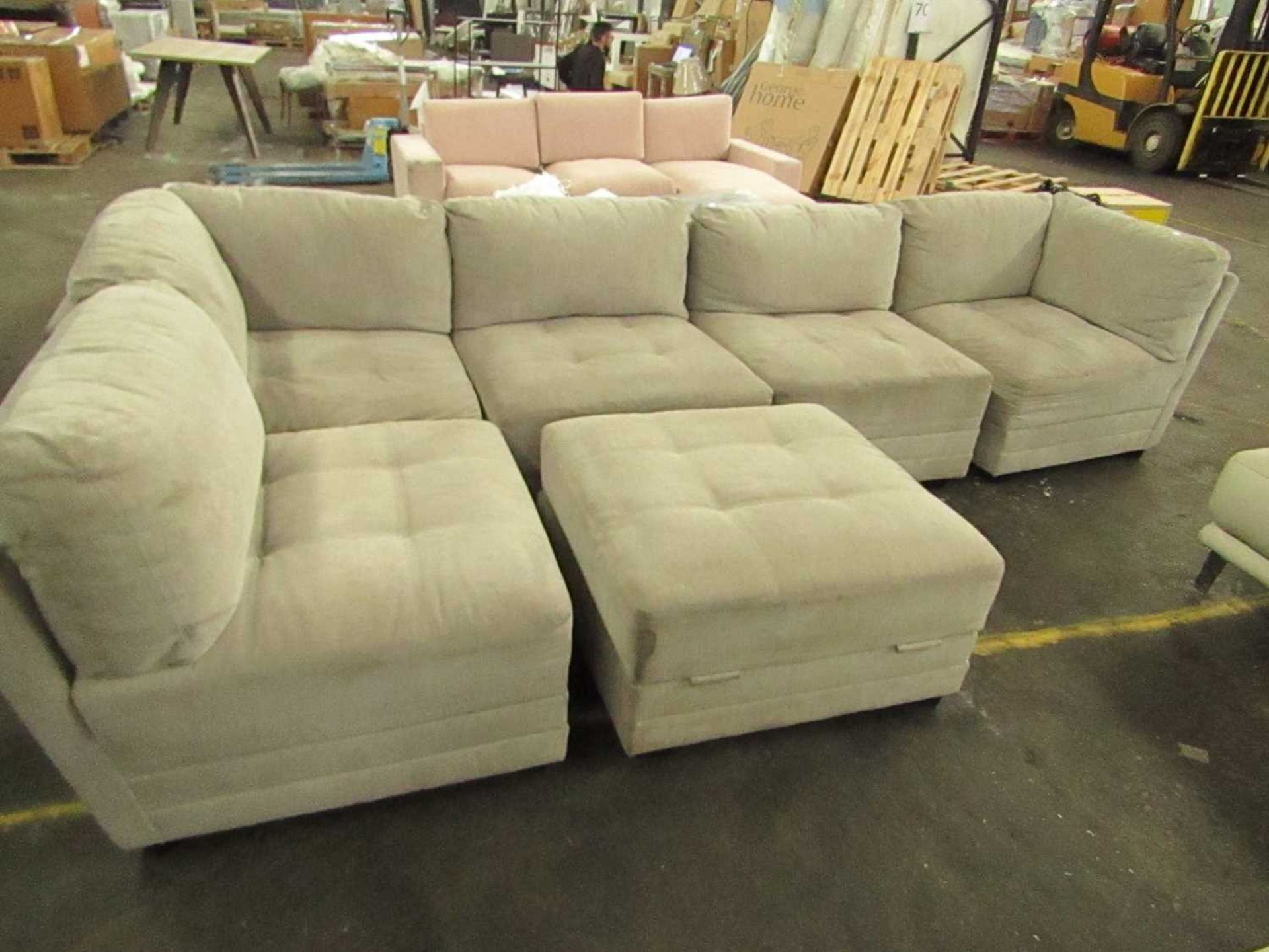 VAT M-Star 6 piece sectional sofa, could do with a clean but other than that appears to be in good