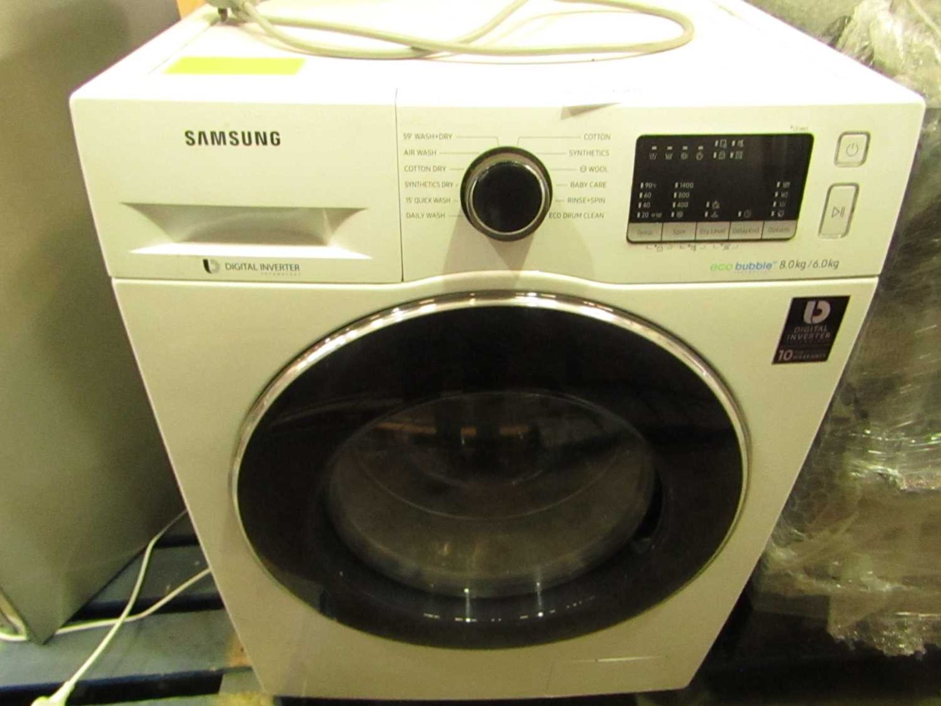 VAT Samsung eco Bubble Washer Dryer, Powers on and makes a noise but the display is not working to