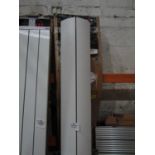 Carisa - Nixie Tall Towel Radiator - White - 1800x205mm - has wall brackets, has a dent at the