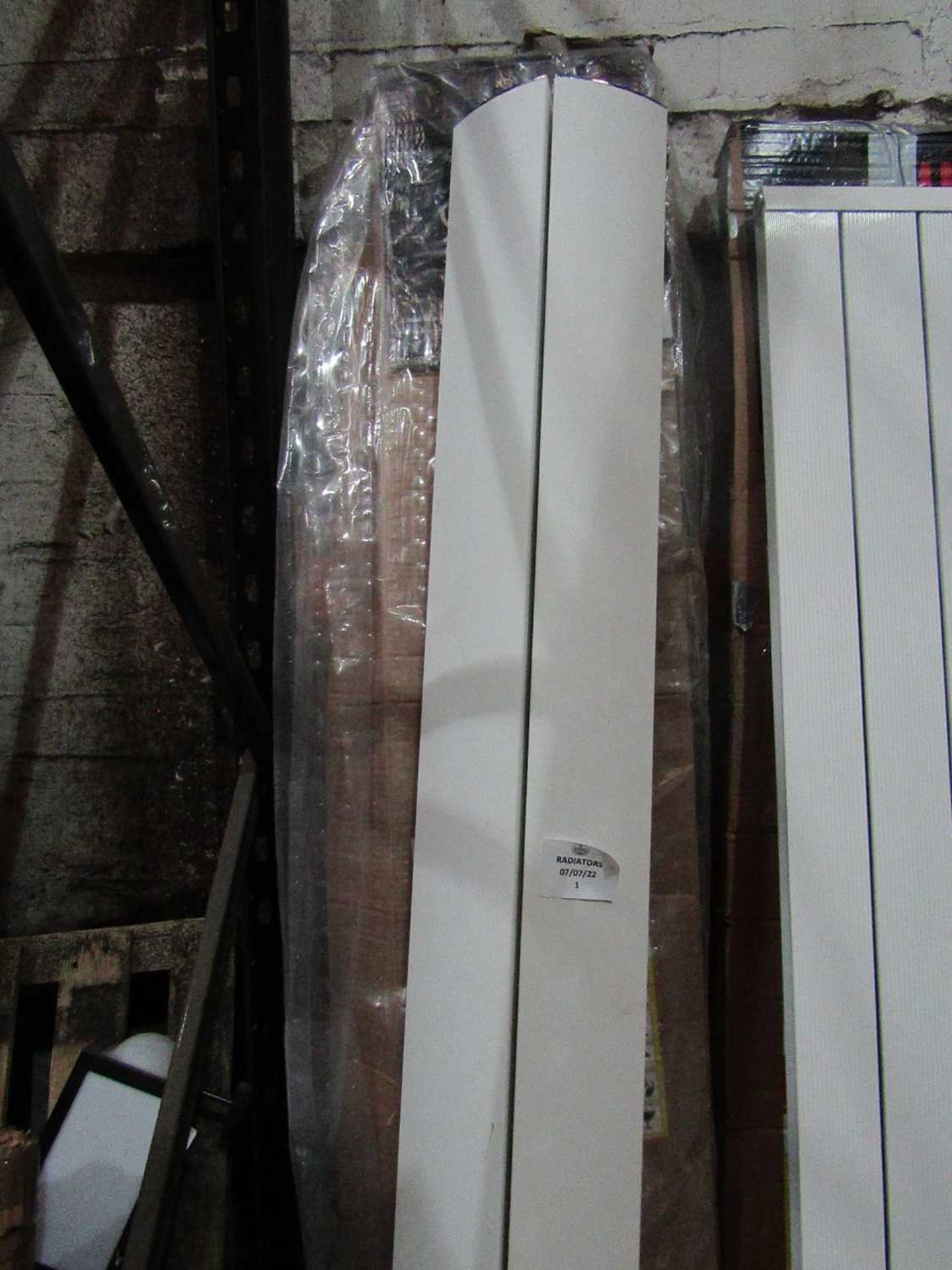 Carisa - Nixie Tall Radiator - White - 1800x205mm - Some Marks Present, However Still Good Condition