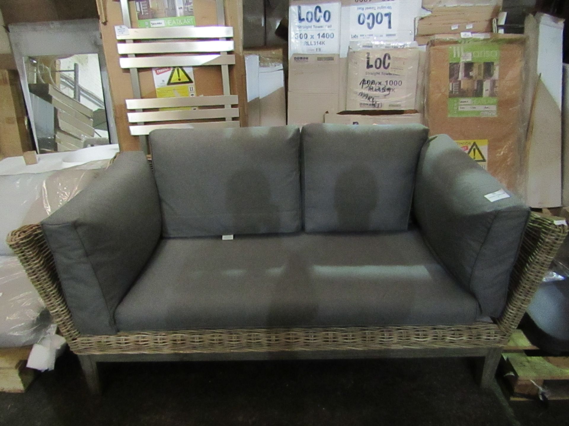 Moot Group 3 Seater Rattan Sofa RRP ¶œ250 - This lot of branded customer returns contains products