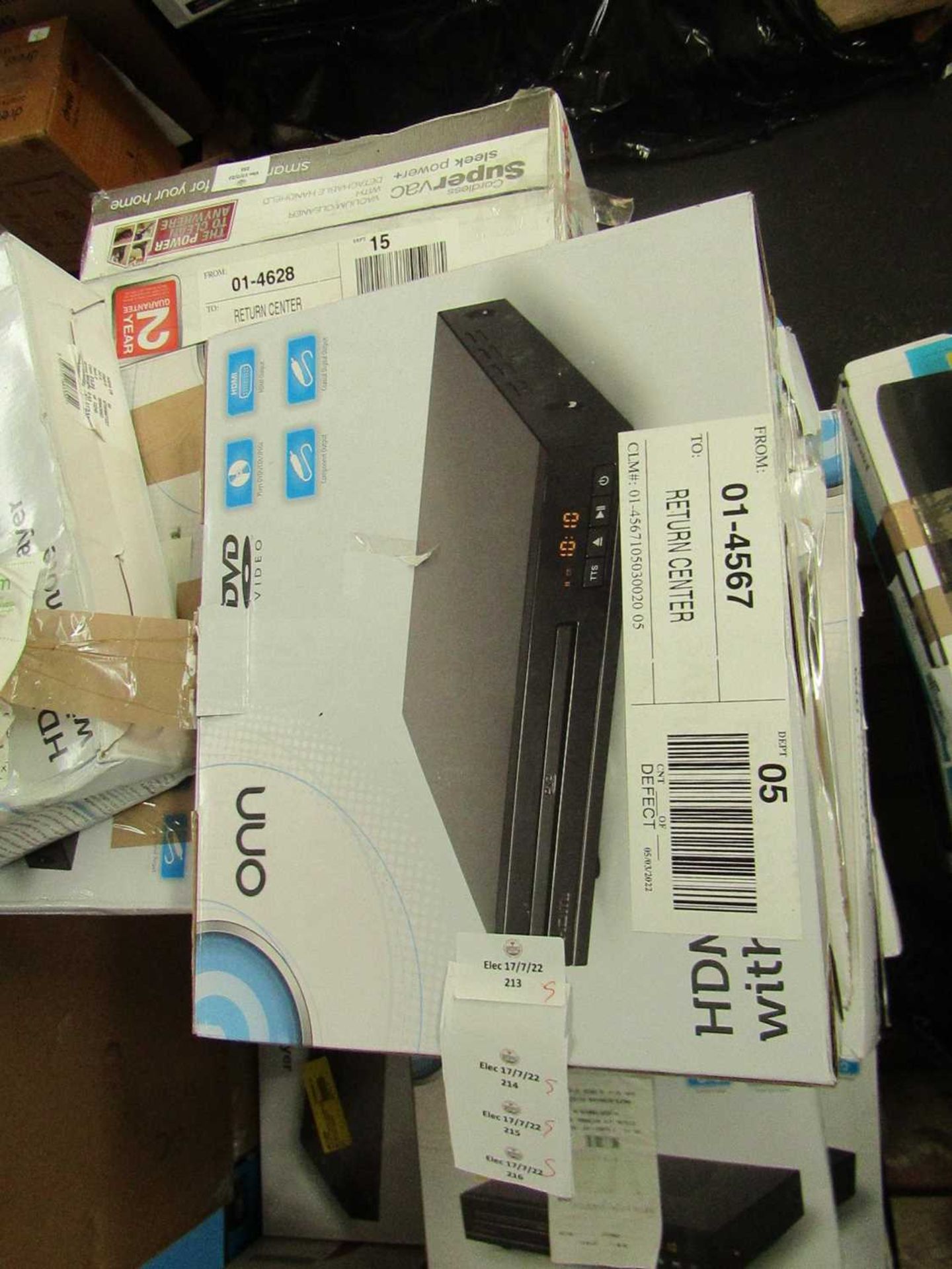 VAT | 5X | ONN DVD PLAYERS BOXED AND UNCHECKED RETURN | LOAD REF ASF-DIR-031 | RRP ?- |please note