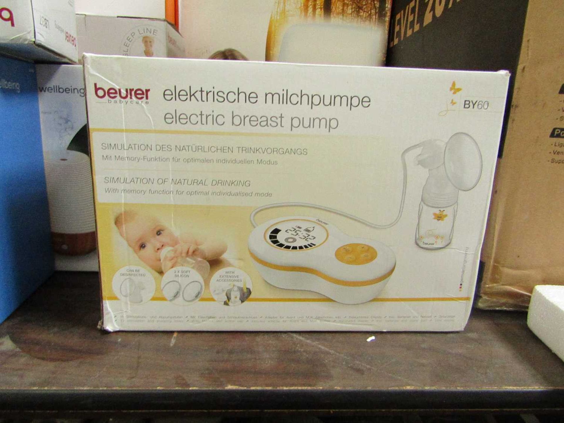 1x Beurer Electric Breast Pump BY60- This item is graded B - RRP £130