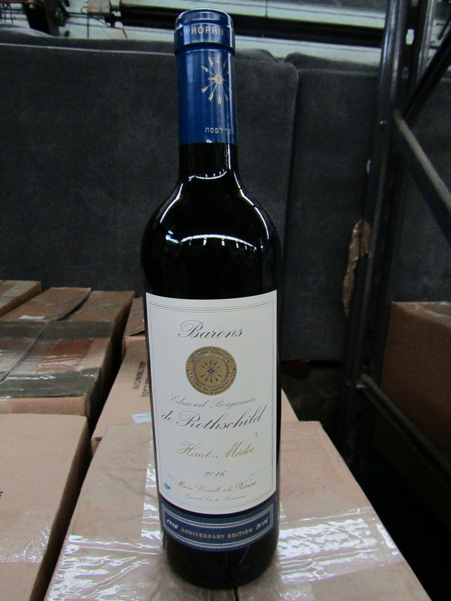 6x Bottles 75clBarons Edmond Benjamin De Rothschild Haut-Medoc 2015 Red RRP ?105