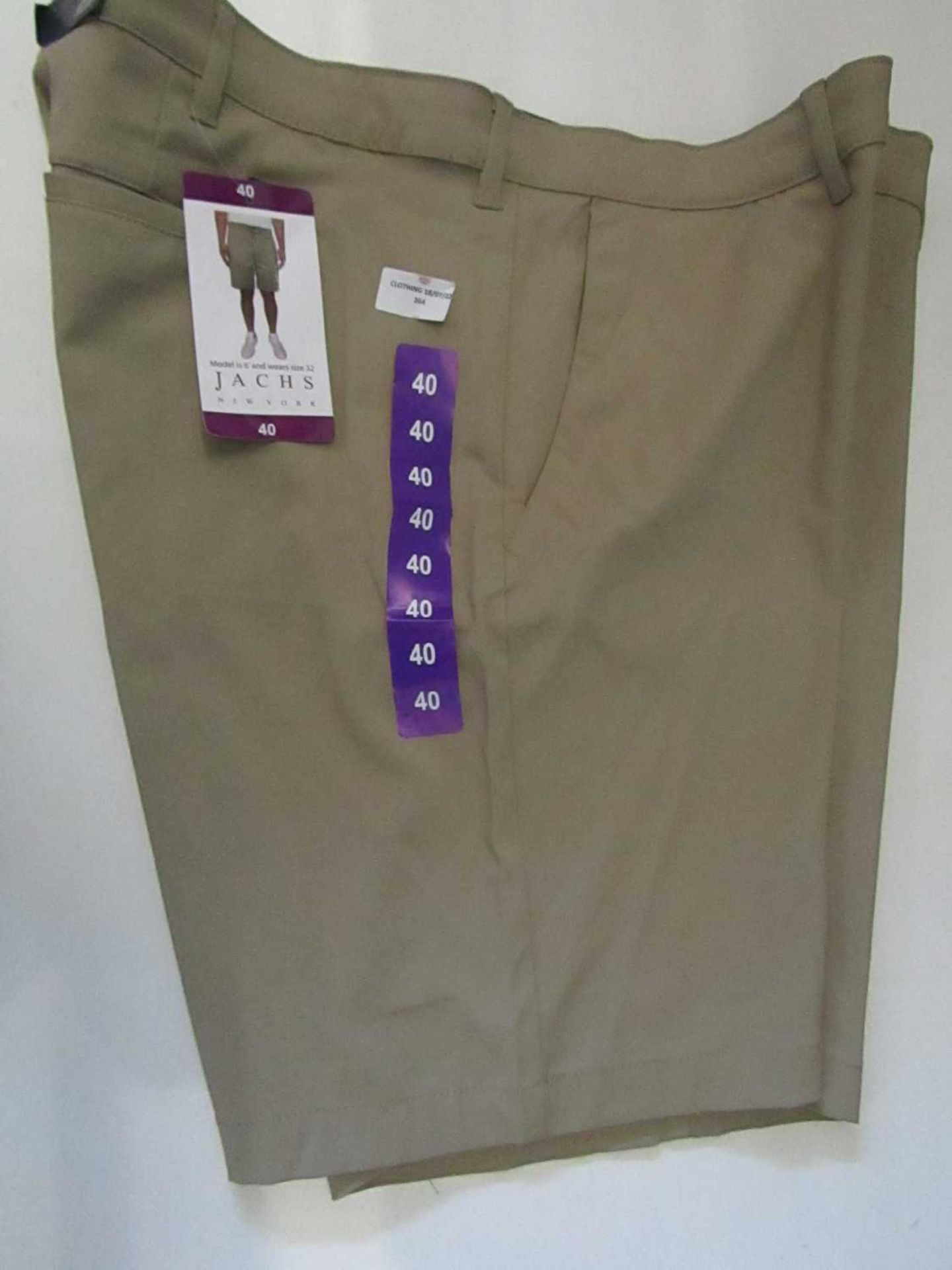 VAT Jachs Stretch Shorts Beige Size W40 New With Tags