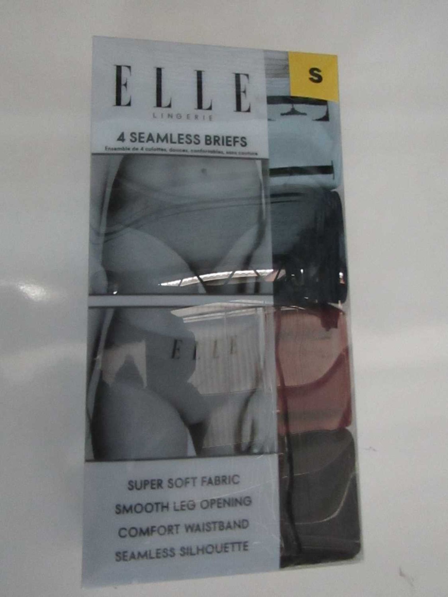 VAT PK of 4 Elle Seamless Briefs Size S Various Colours New & Packaged