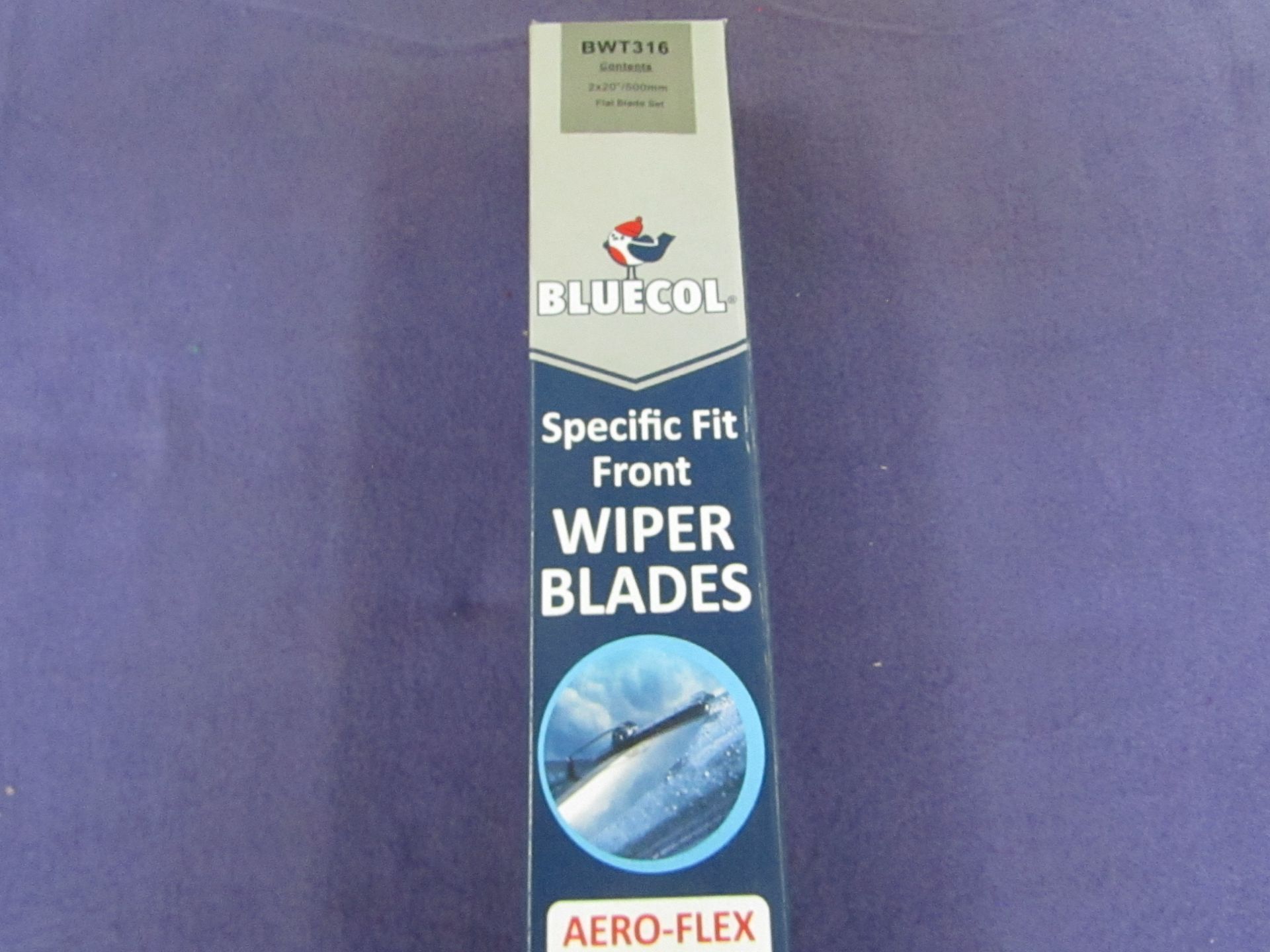 5x Bluecol - Specific Fit Front Wiper Blade ( Twin Pack ) 2x 20"/500mm - Flat Blade Set - Unused &