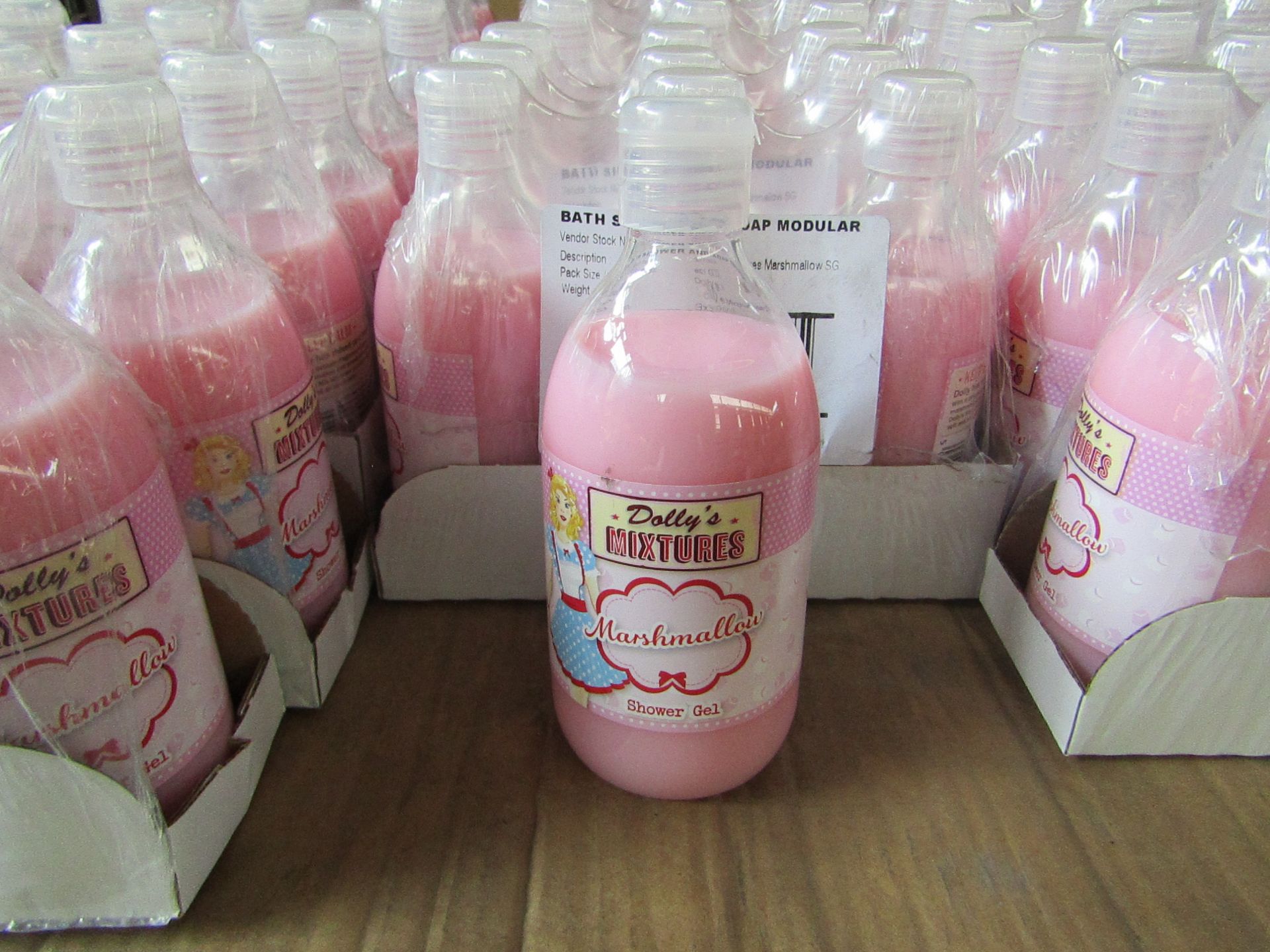 12x Dolly's Mixtures - Marshmellow Scented Shower Gel - 300ml Bottles - All Unused & Packaged.