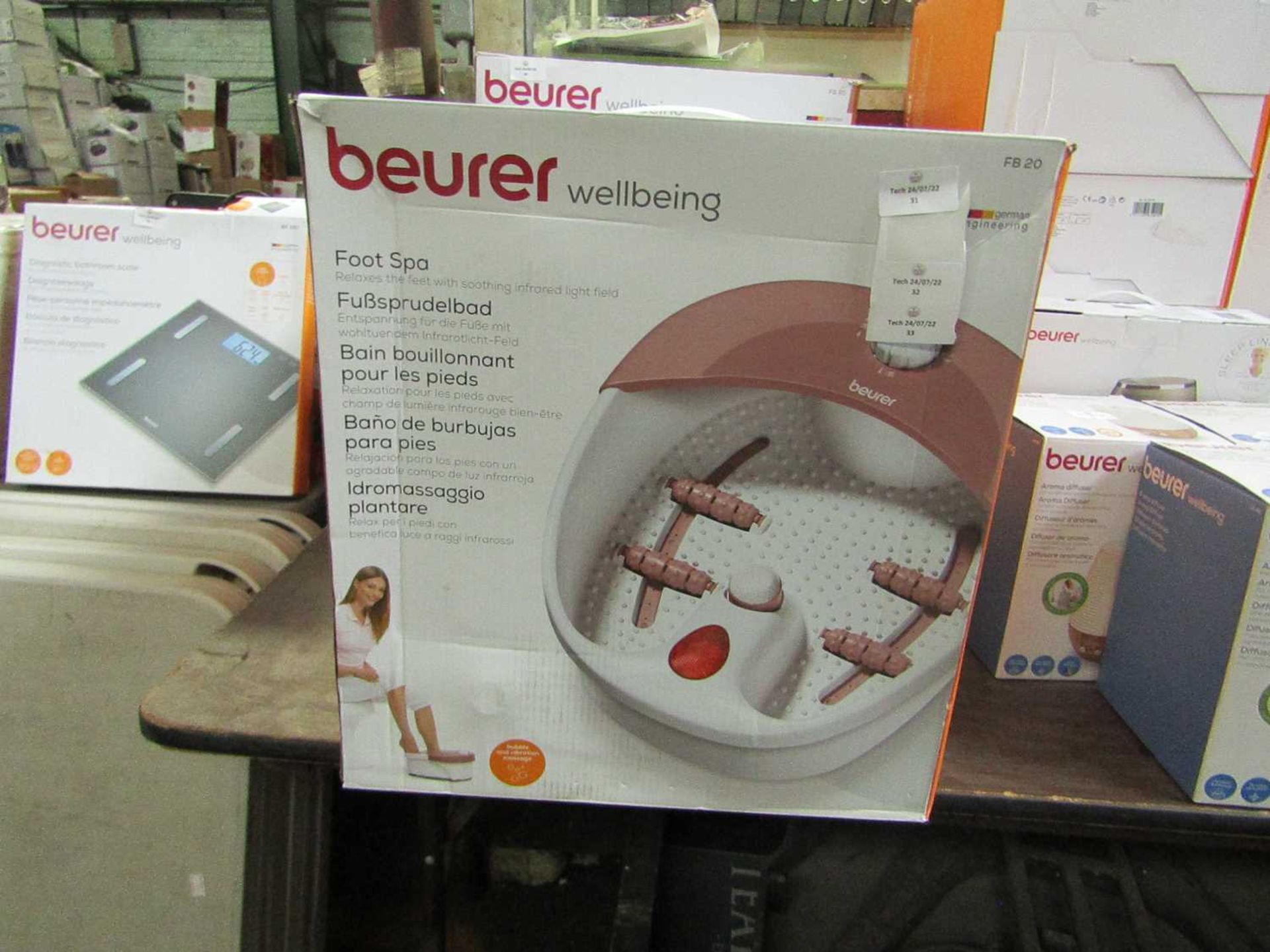 VAT 1x Beurer Wellbeing Foot Spa FB20 - This item is graded B - RRP œ50