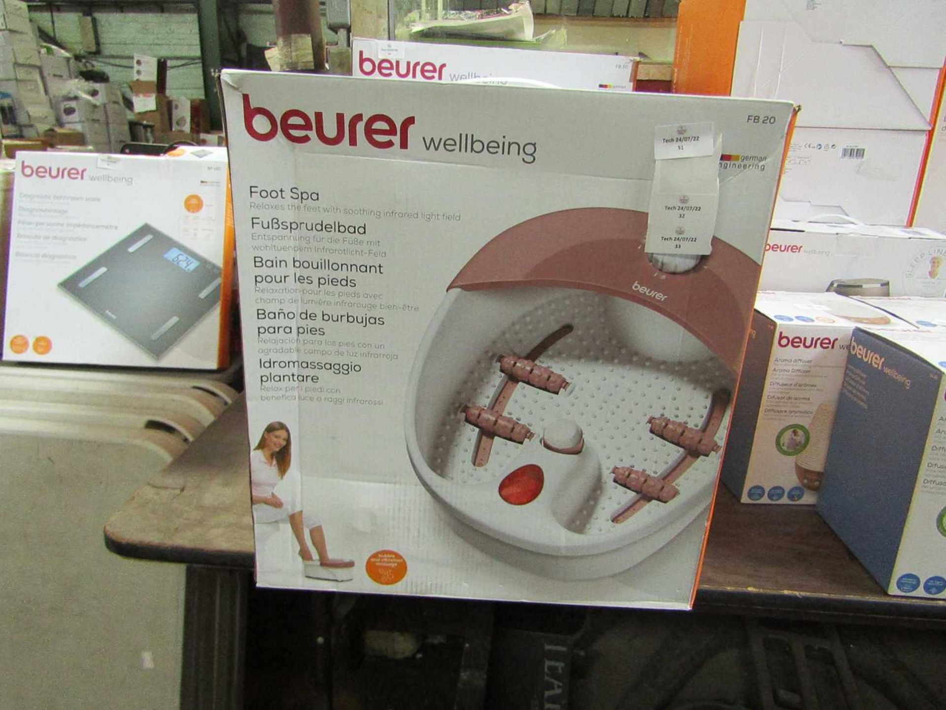 VAT 1x Beurer Wellbeing Foot Spa FB20 - This item is graded B - RRP œ50