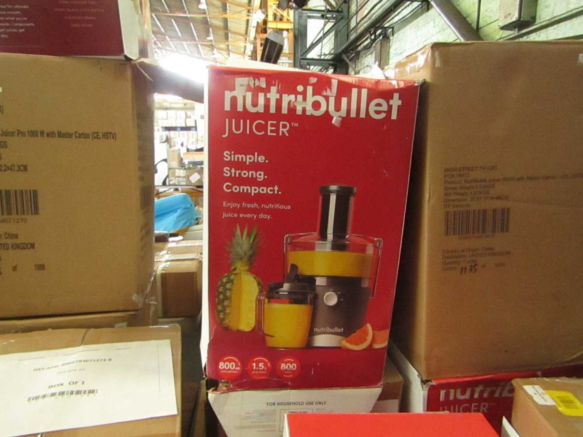 VAT 1 x NutriBullet Juicer 1515 RRP £99.99 SKU HST-APG-5060784670801-B TOTAL RRP £99.99 This lot has