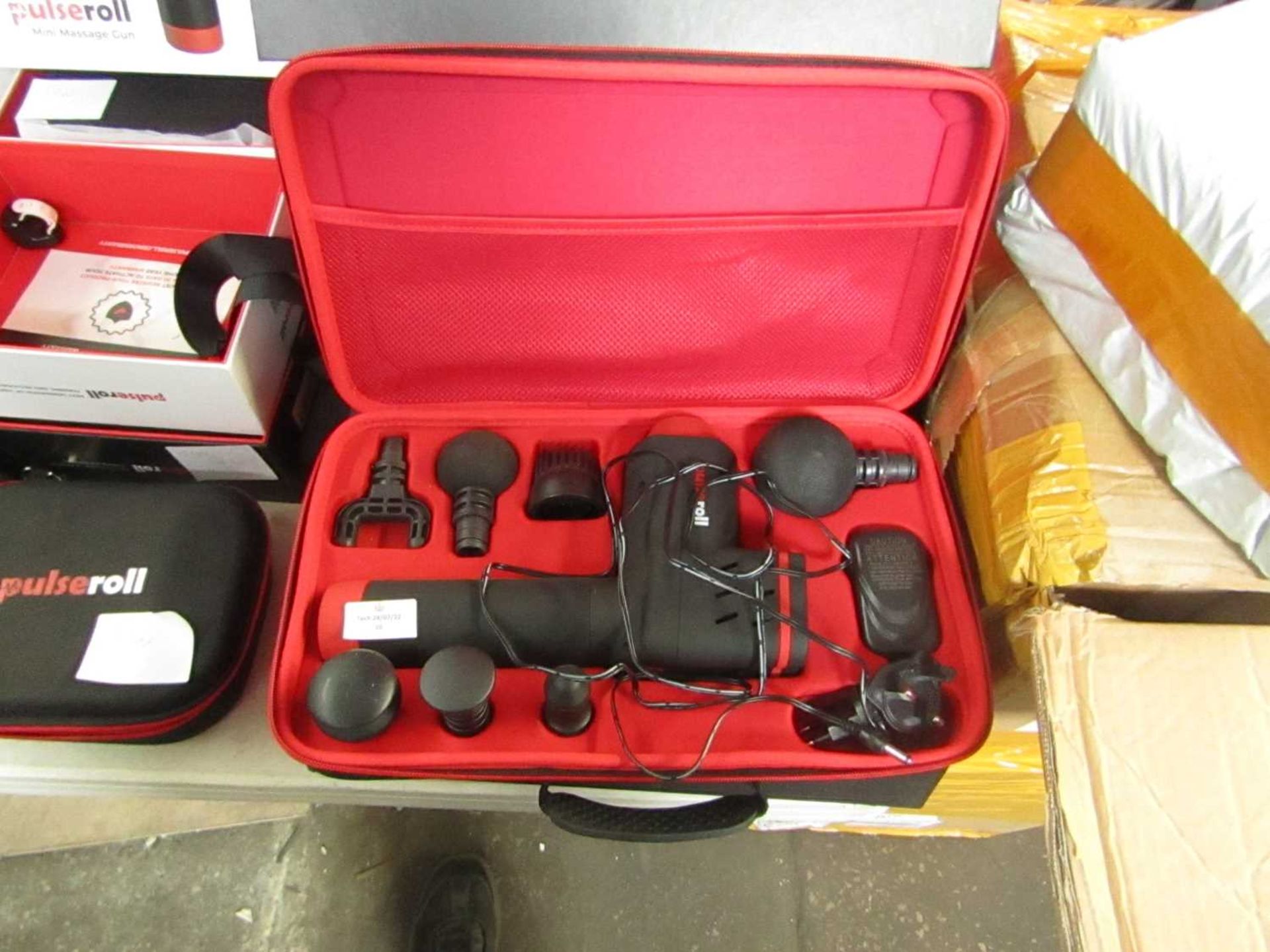 VAT Pulse roll Percussion Massage Gun, tested working for percussion with the power it currently