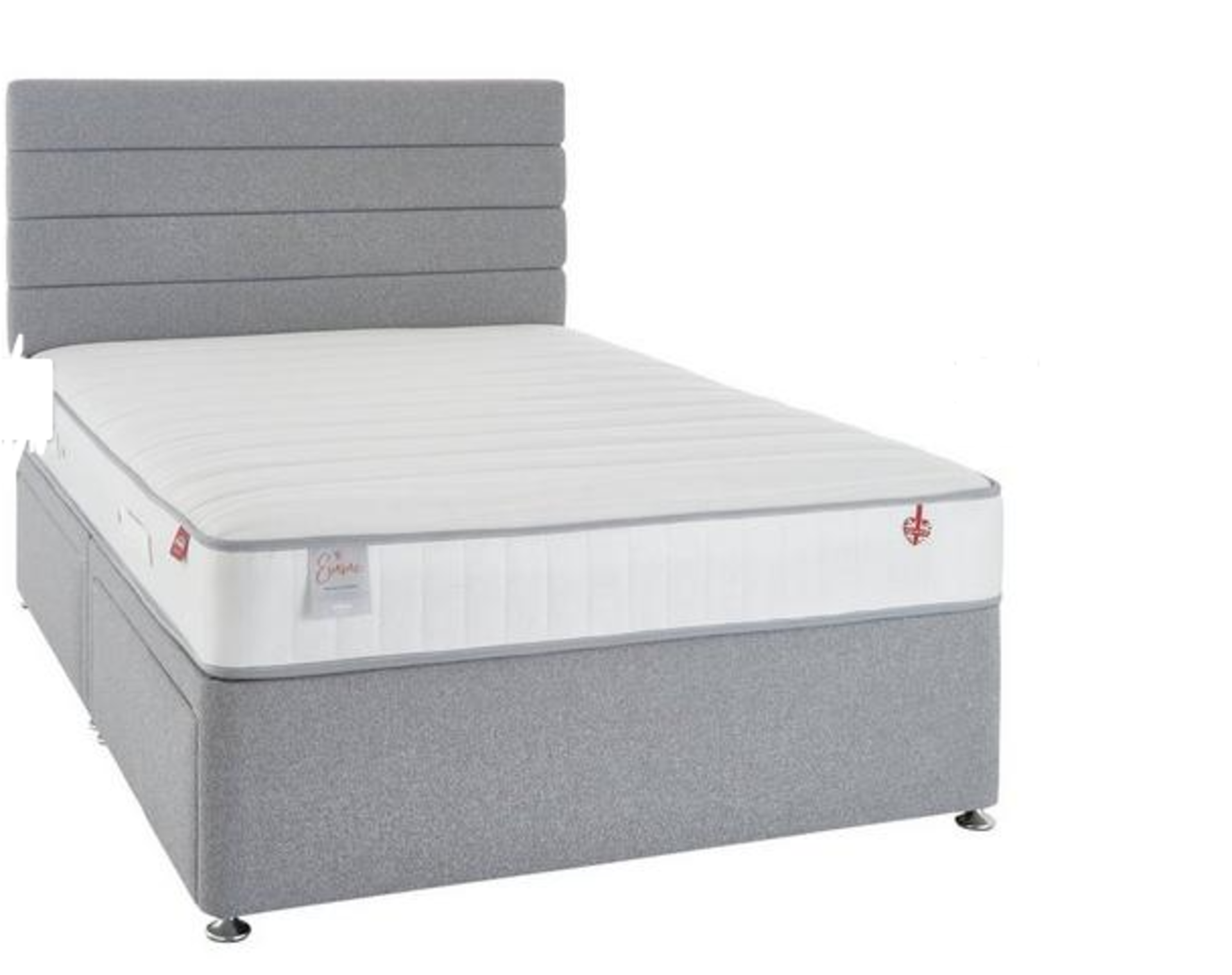 | 1X | CARPETRIGHT MSUK OPTIONS 4FT6 DOUBLE 2-DRAWER BED BASE TWEED GREY | 2 PARTS | DIRTY MARKS