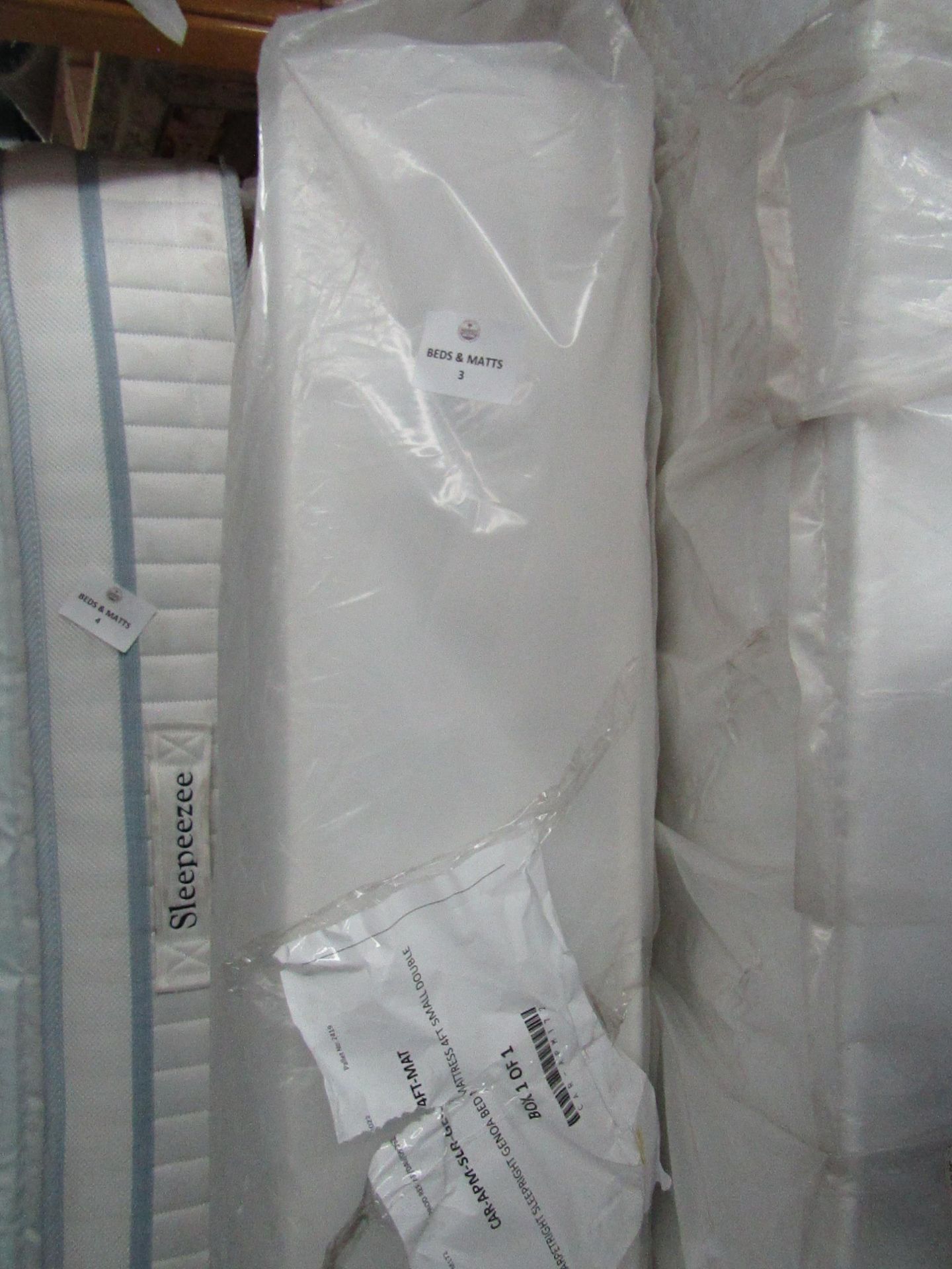 | 1X | SLEEPRIGHT GENOA BED MATTRESS 4FT SMALL DOUBLE | DIRTY MARKS PRESENT DUE TO DAMAGED PACKAGING - Image 2 of 2