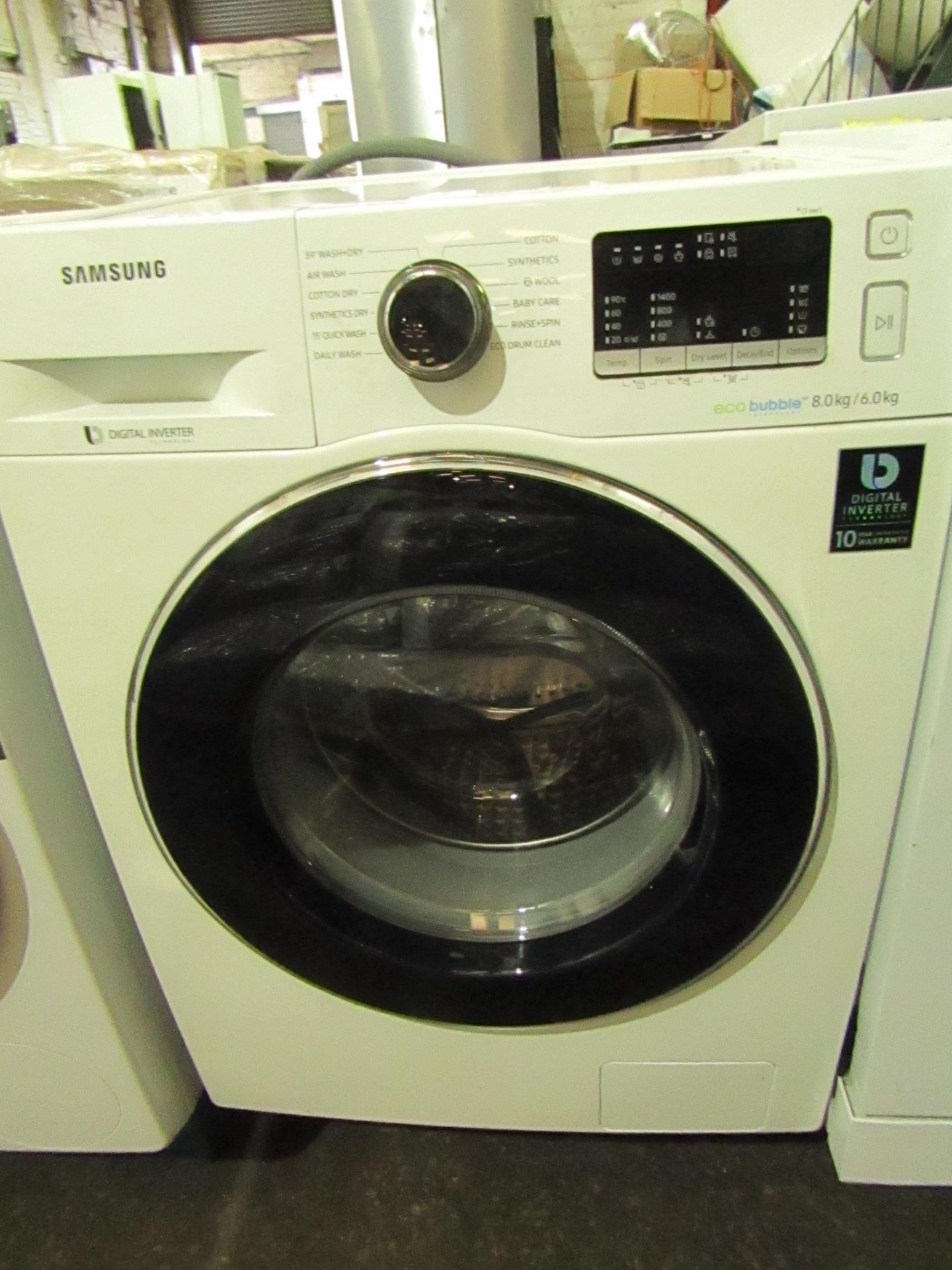 Samsung Eco Bubble washing machine, power on and makes noise but the display does not appear to