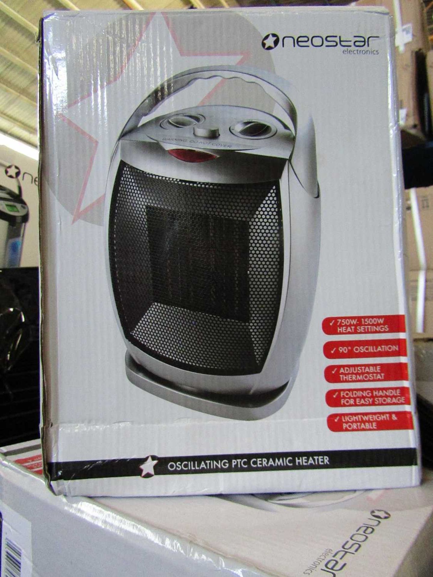 VAT 1 x Scotts of Stow Neostar Oscillating PTC Heater RRP £49.95 SKU SCO-DIR-3120629 TOTAL RRP £49.