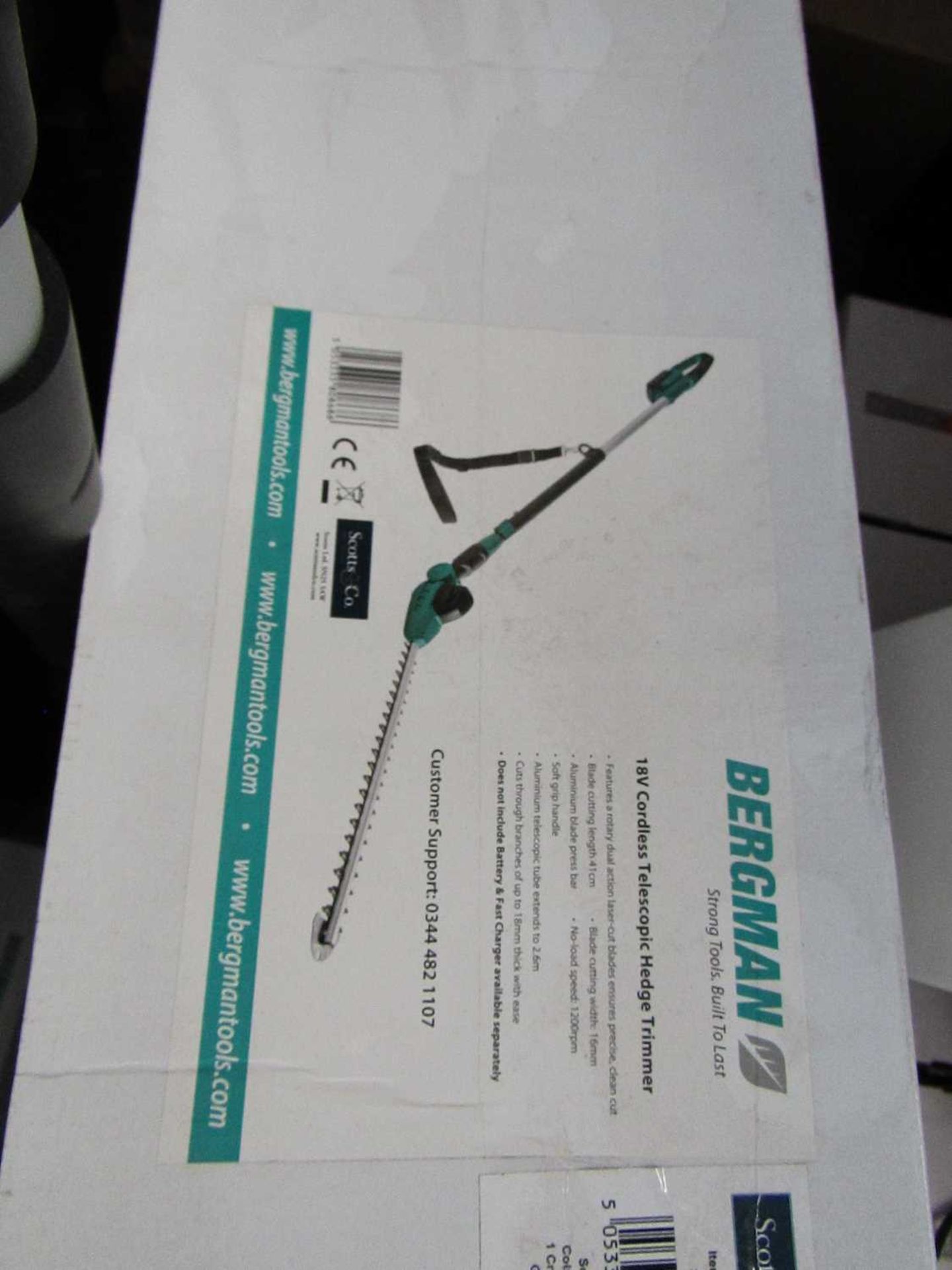 VAT 1 x Scotts of Stow Bergman® Interchange Cordless Telescopic Hedge Trimmer RRP £69.95 SKU SCO-