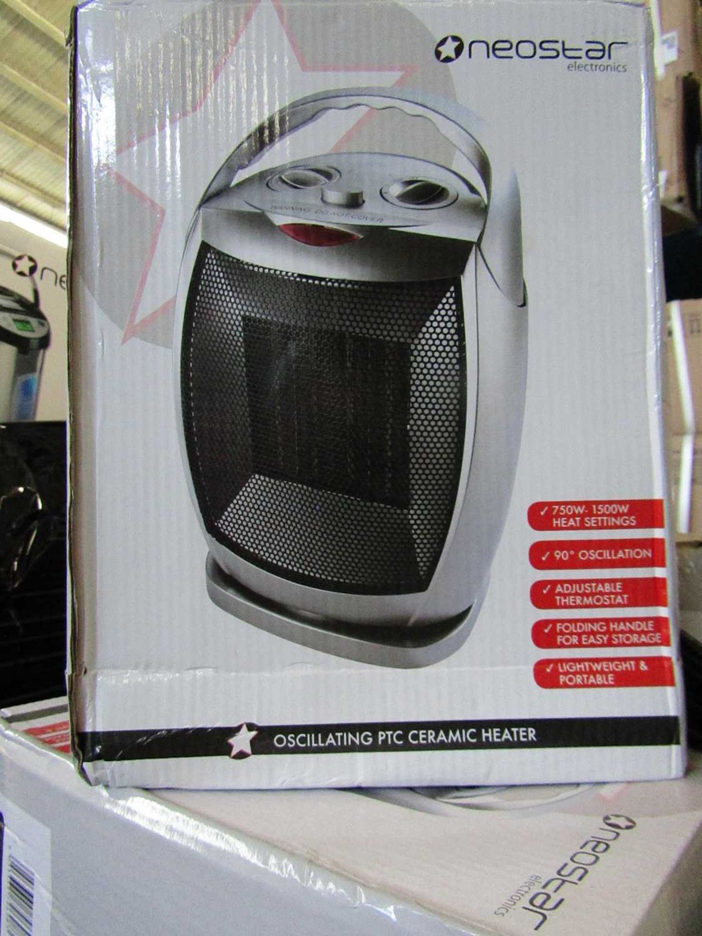 VAT 1 x Scotts of Stow Neostar Oscillating PTC Heater RRP £49.95 SKU SCO-DIR-3120629 TOTAL RRP £49.