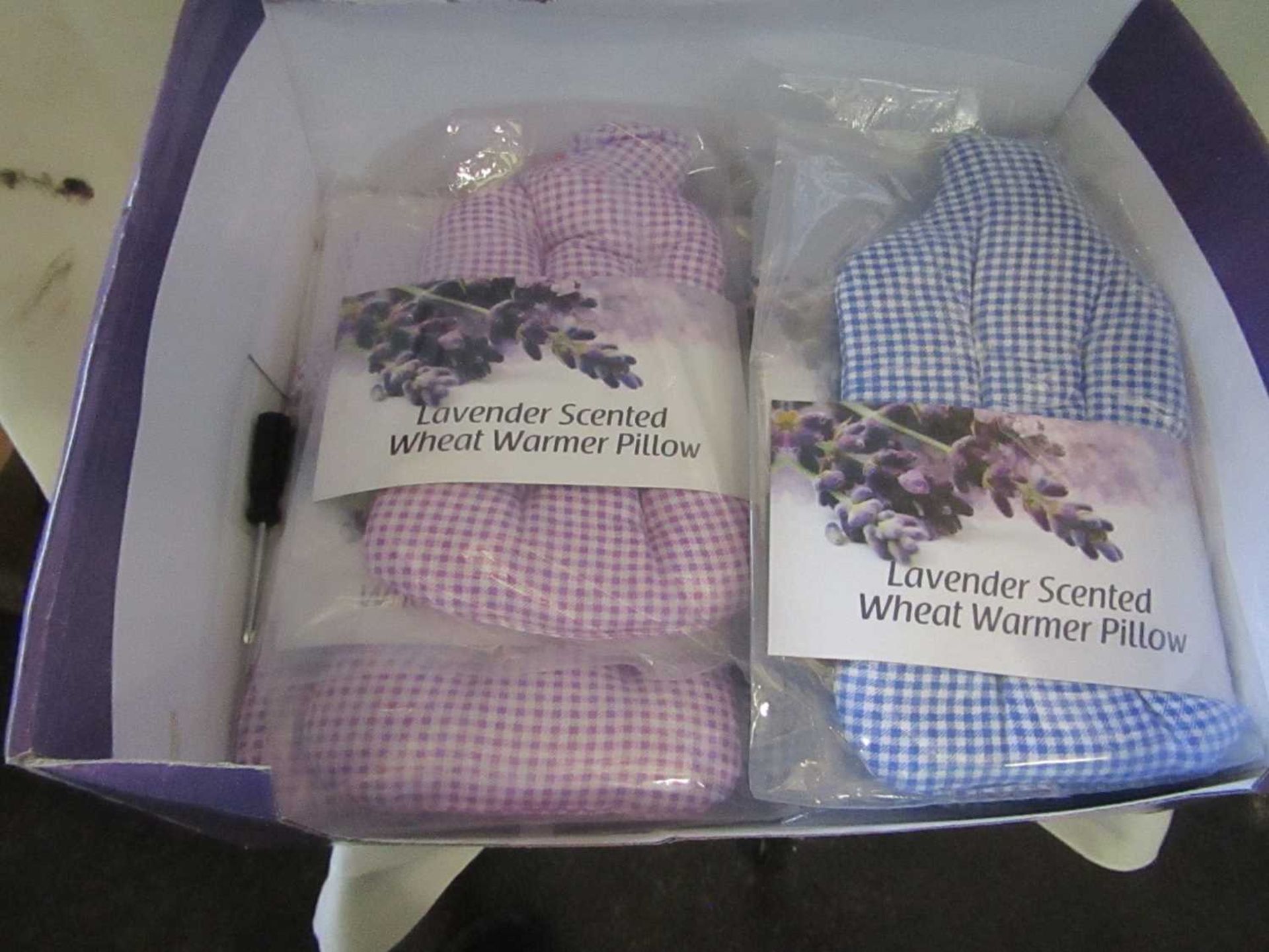 5x Lavendar Scented Wheat Pillow Warmer - Unused & Packaged.