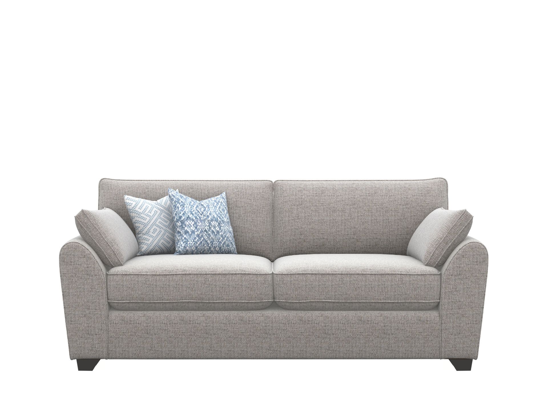 1x Cavendish Upholstery Idaho 3 Seater Sofa, Handmade in the UK - Keeper Silver - RRP ?1750 - New,