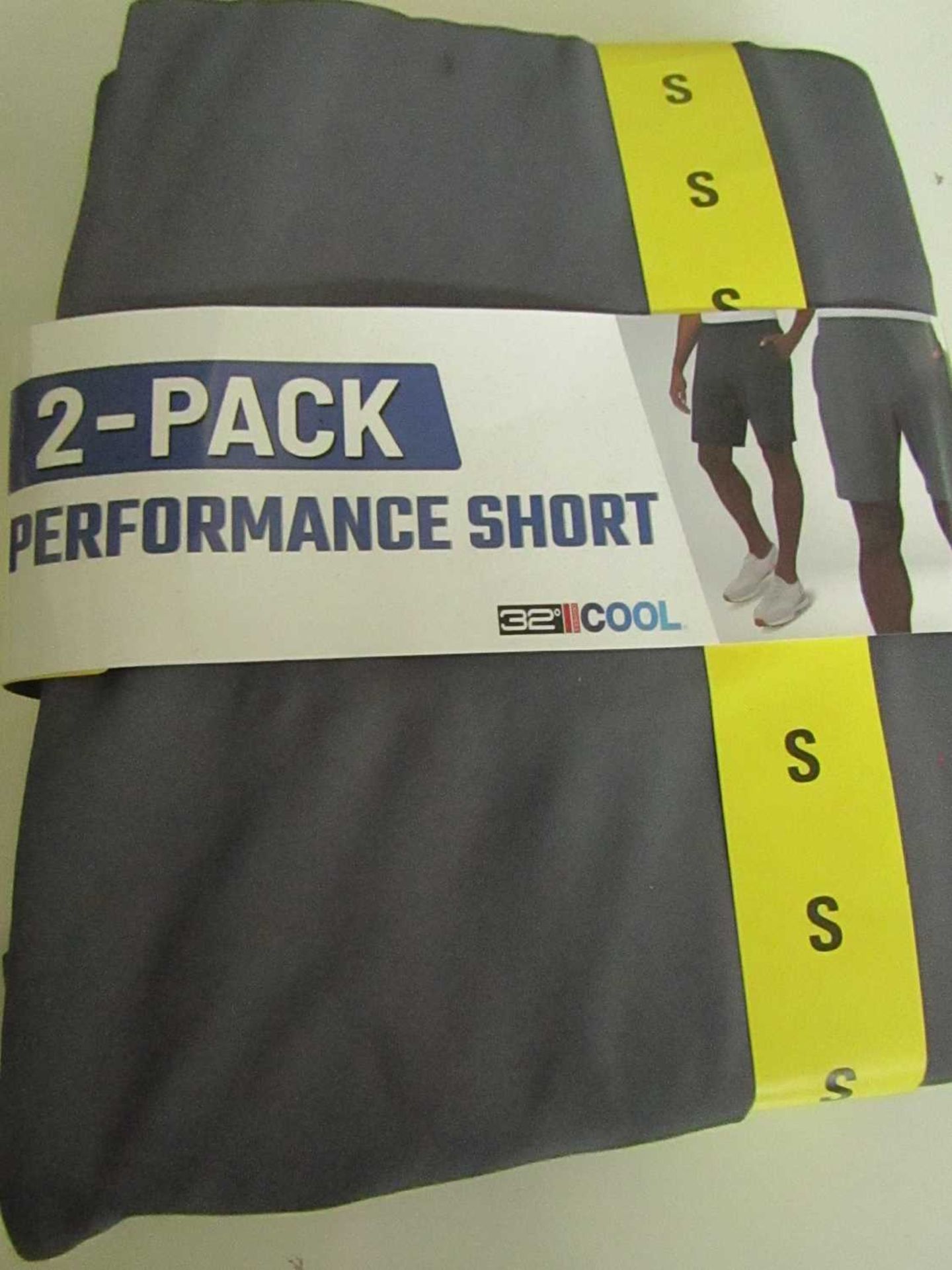 PK of 2 32 Degrees Cool Flex Shorts Black/Ocean Size S new & Packaged C( Colours May Vary )