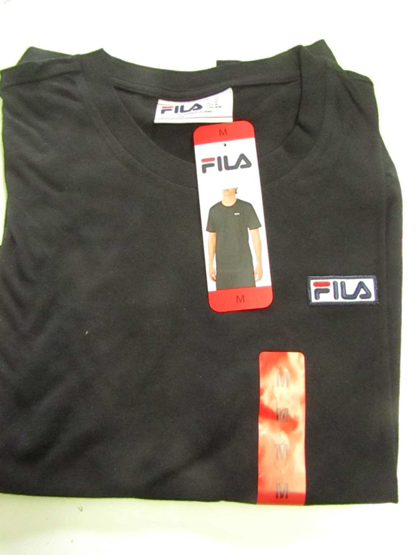 Fila Lucano T/Shirt Black Size M New With Tags