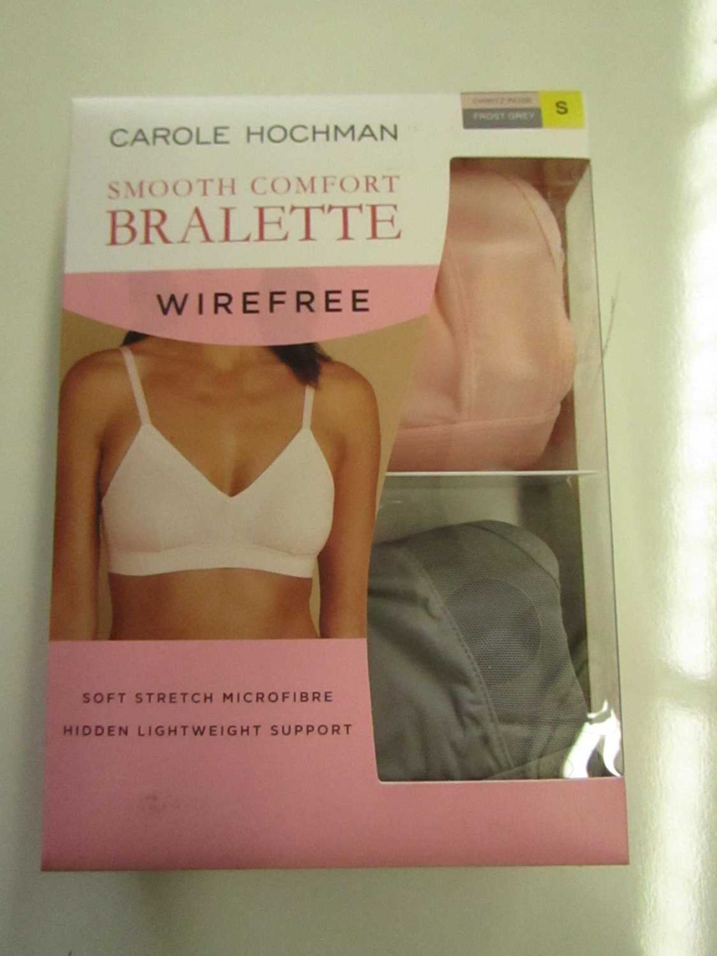 VAT PK of 2 Carole Hochman Wirefree Bralette Size S New & Boxed (Picked at Randon So Colours Will