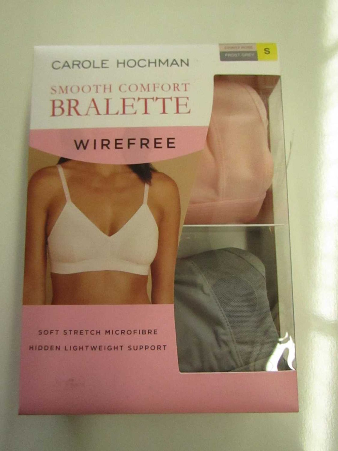 VAT PK of 2 Carole Hochman Wirefree Bralette Size S New & Boxed (Picked at Randon So Colours Will