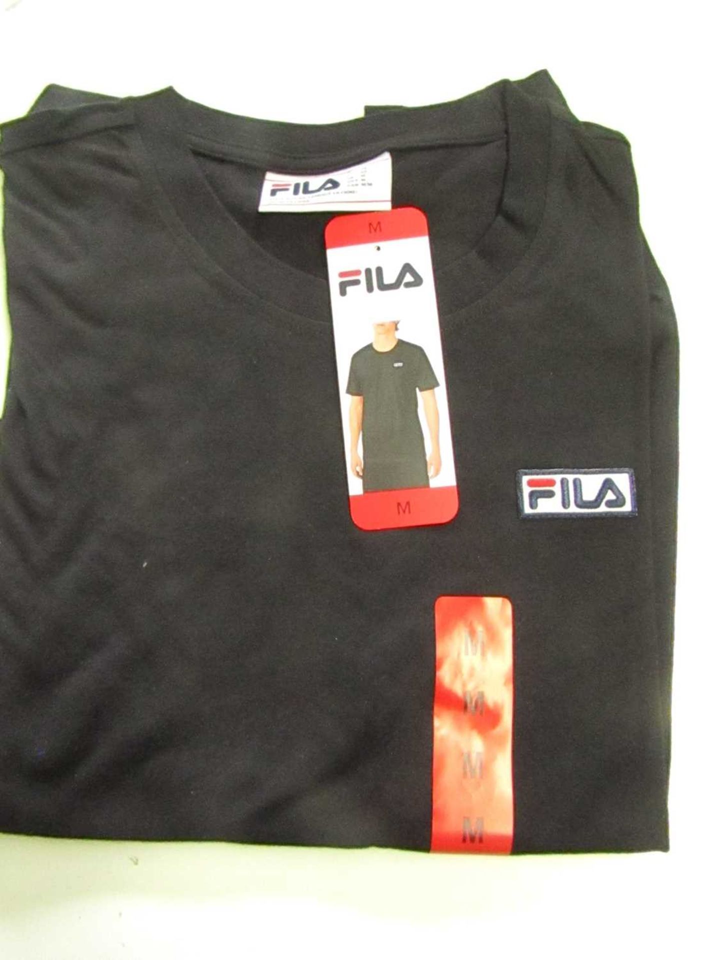 Fila Lucano T/Shirt Black Size M New With Tags