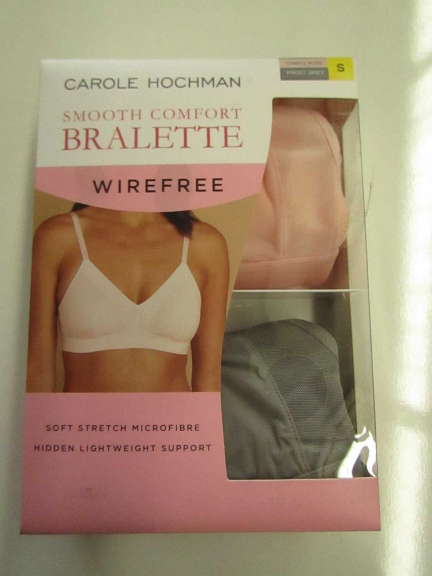 VAT PK of 2 Carole Hochman Wirefree Bralette Size S New & Boxed (Picked at Randon So Colours Will