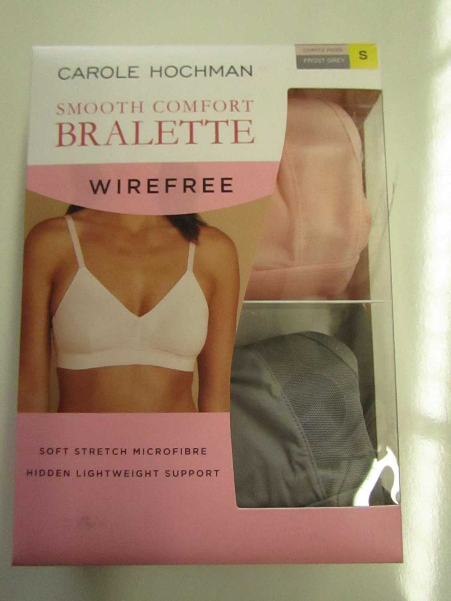 VAT PK of 2 Carole Hochman Wirefree Bralette Size S New & Boxed (Picked at Randon So Colours Will