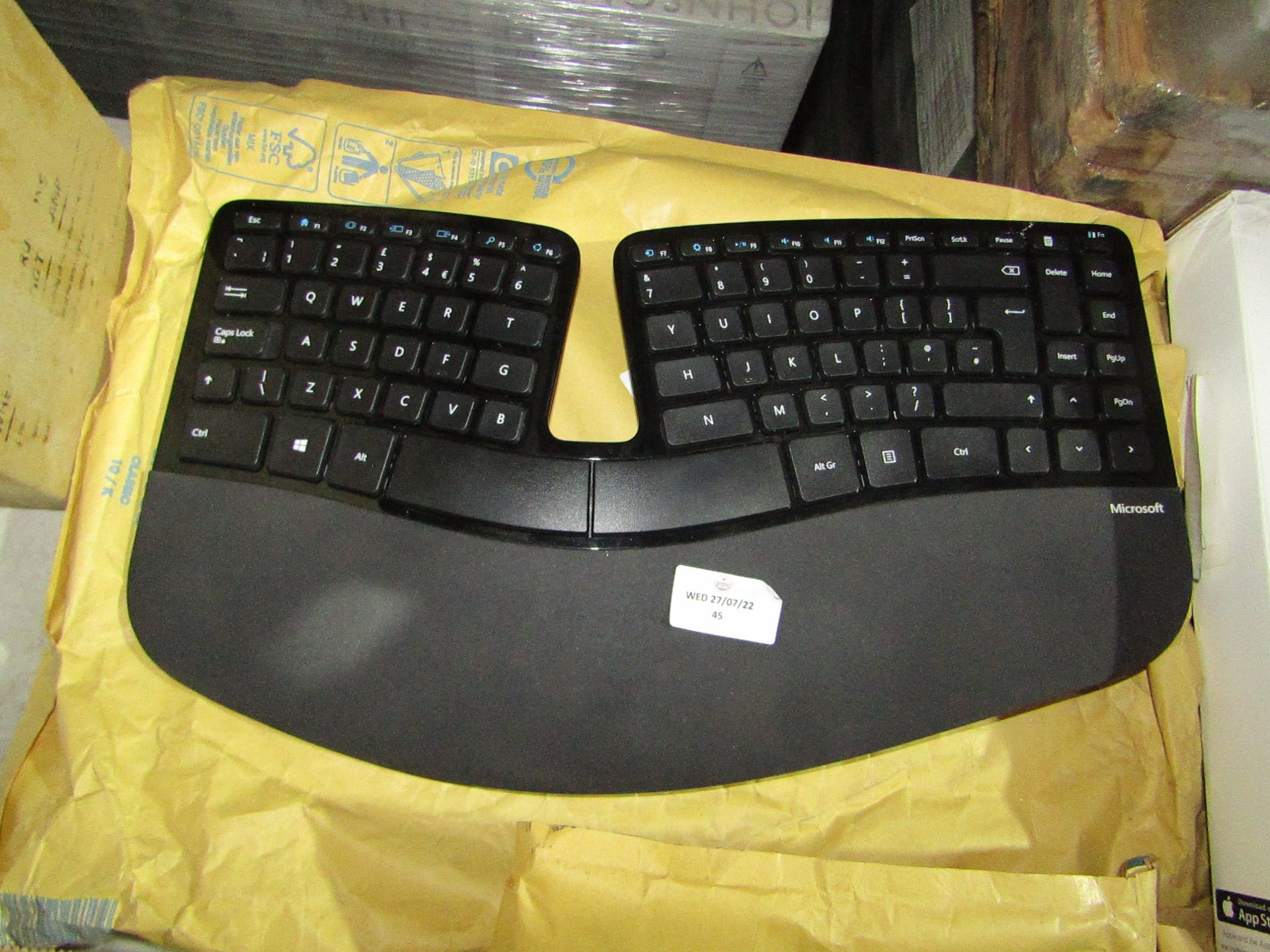 Microsoft - Sculpt Ergonomic Desktop Wireless Keyboard - No Number-Pad Present - Untested, Non