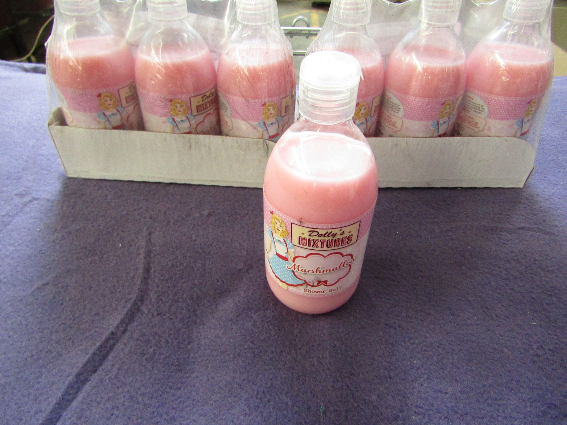 12x Dolly's Mixtures - Marshmellow Scented Shower Gel - 300ml Bottles - All Unused & Packaged.