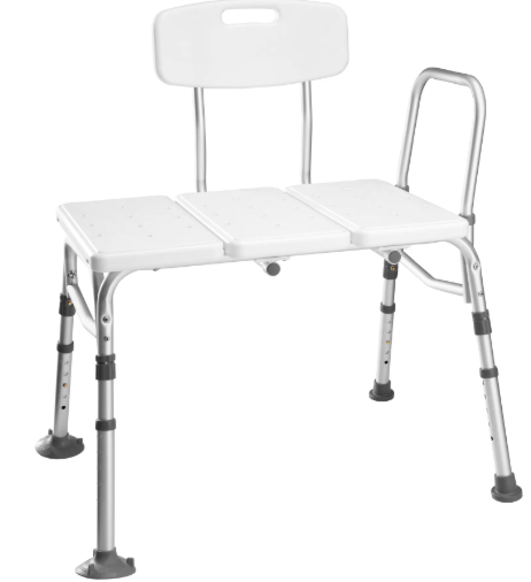 Tectake - Bath Seat With Back- And Armrest Adjustable Height White - Unchecked & Boxed. RRP £92.99