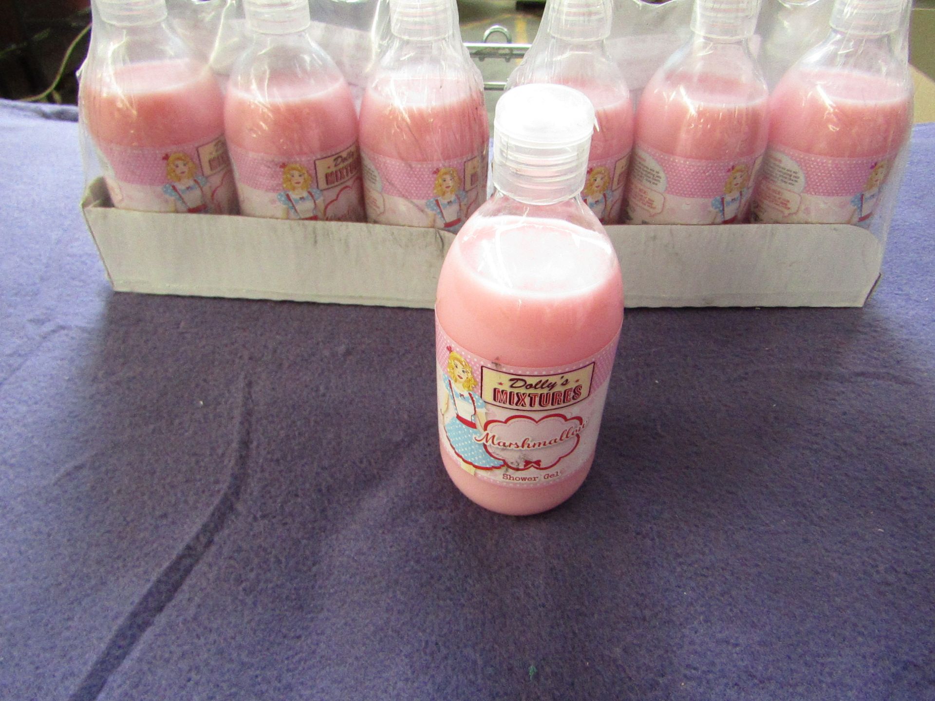 12x Dolly's Mixtures - Marshmellow Scented Shower Gel - 300ml Bottles - All Unused & Packaged.