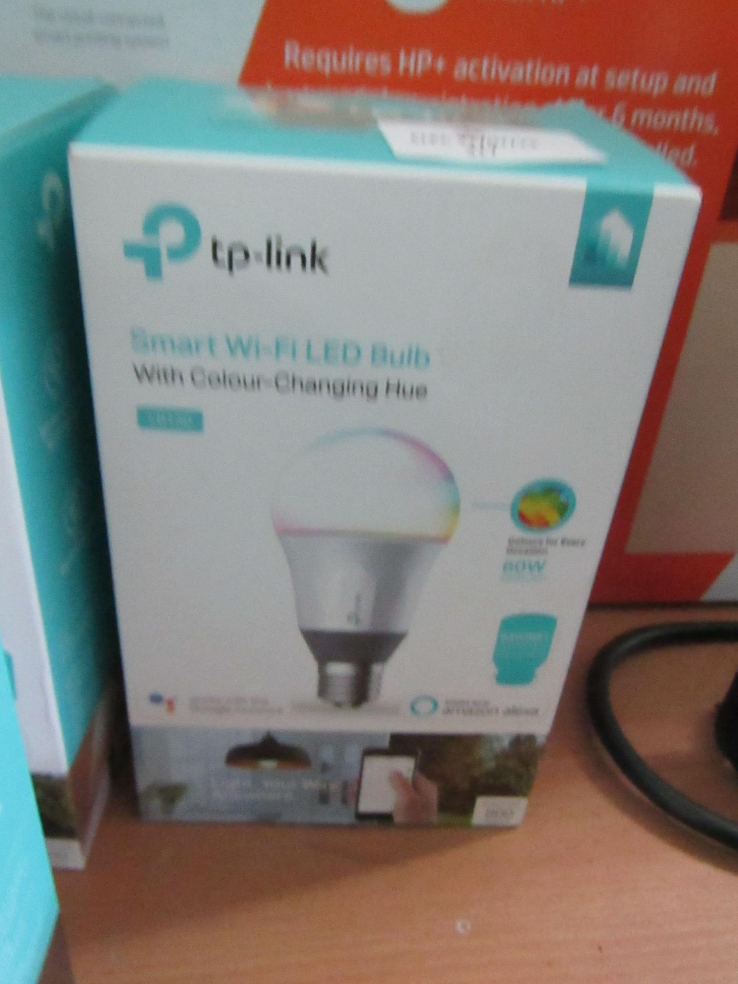 TP Link Smart Wifi LED Bulb with colour changing Hue, unchecked in original packaging