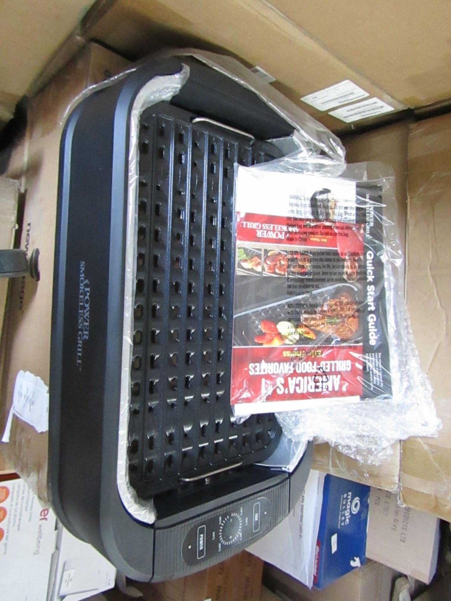 VAT | 1X | POWER SMOKELESS GRILL INDOOR OUTDOOR ELECTRIC BBQ | ITEM HAS BEEN PROFESSIONALLY